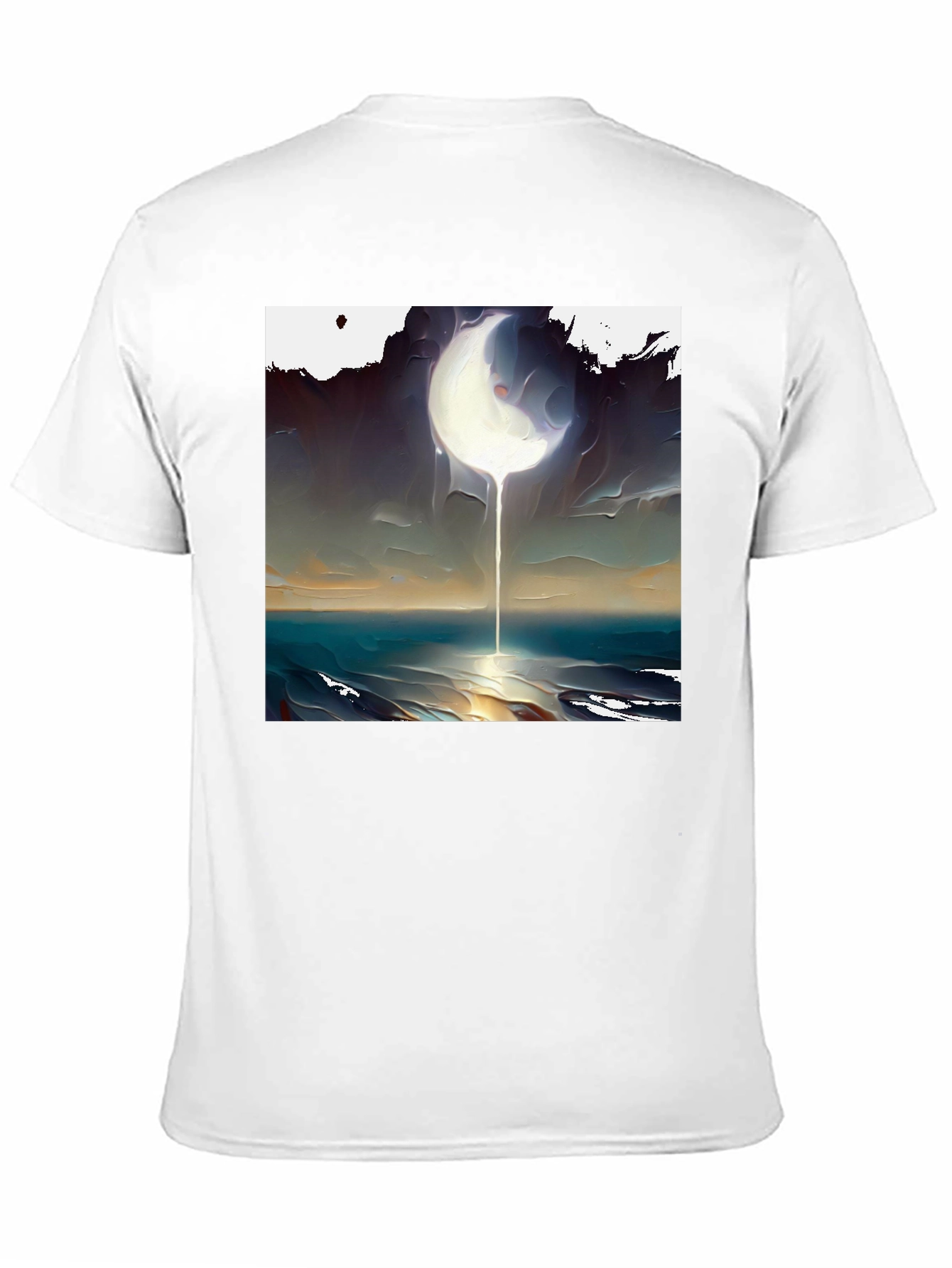 Abstract Moonscape Graphic Tee - Unique Artistic Design