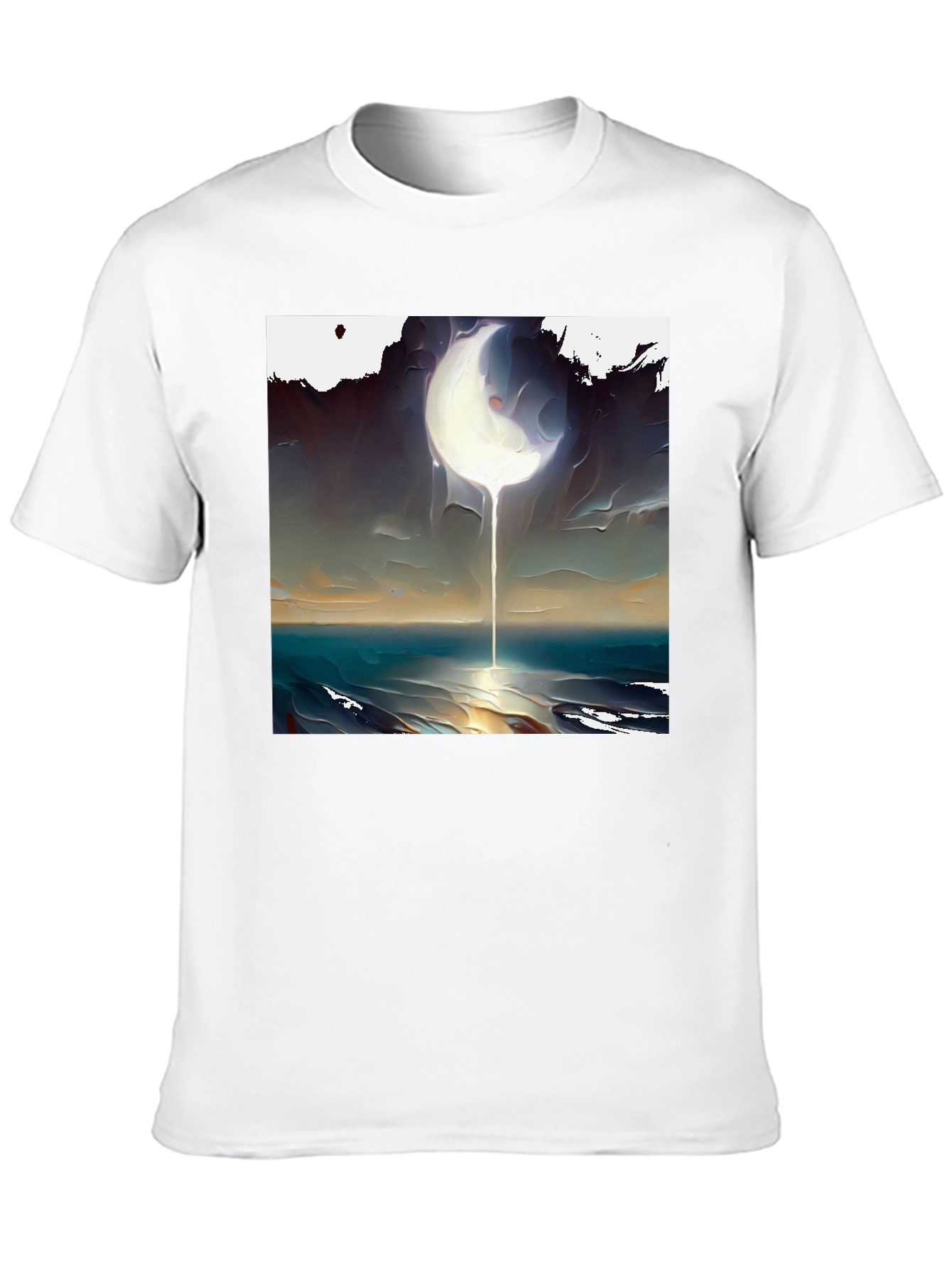 Abstract Moonscape Graphic Tee - Unique Artistic Design