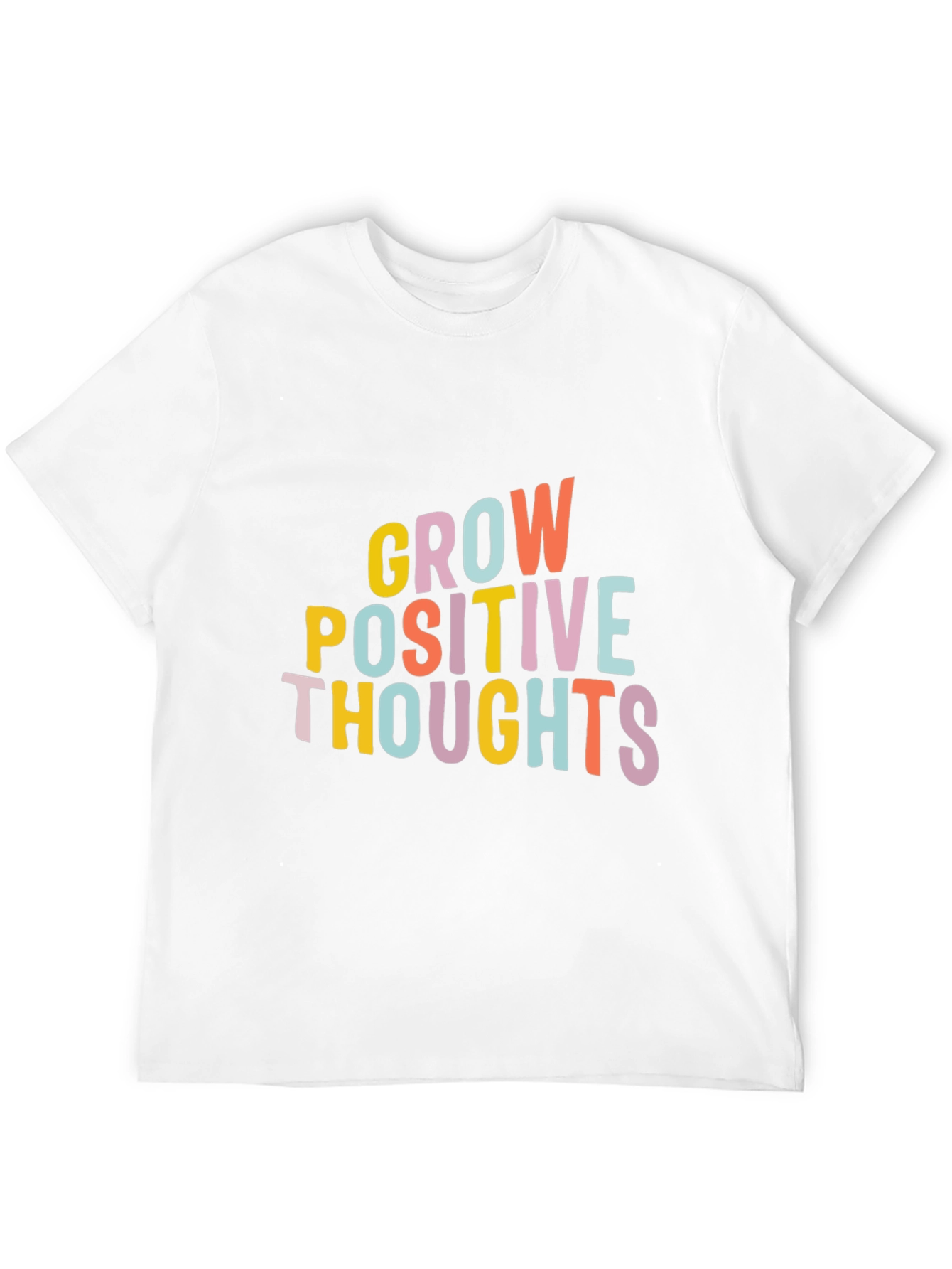 Grow Positive Thoughts Black Graphic Tee