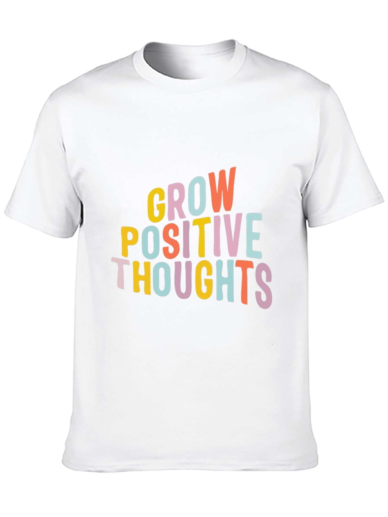 Grow Positive Thoughts Black Graphic Tee