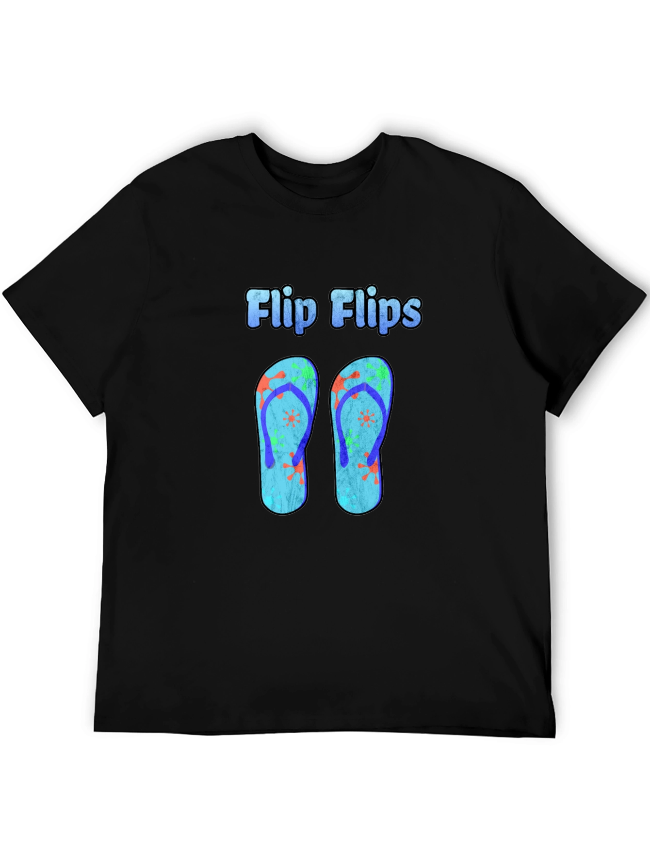 Flip Flops Graphic Black T-Shirt