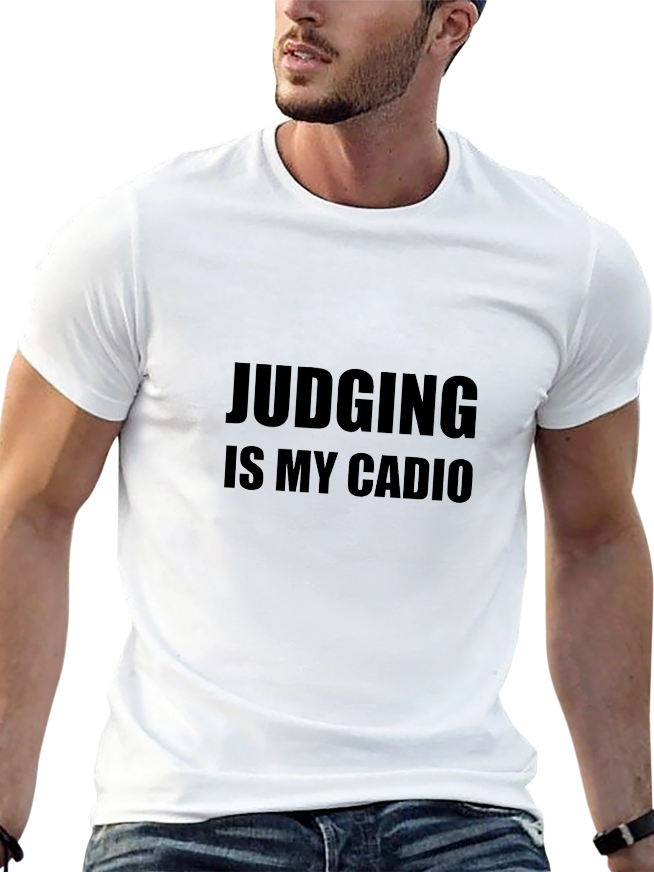 Judging Is My Cardio Black Graphic Tee