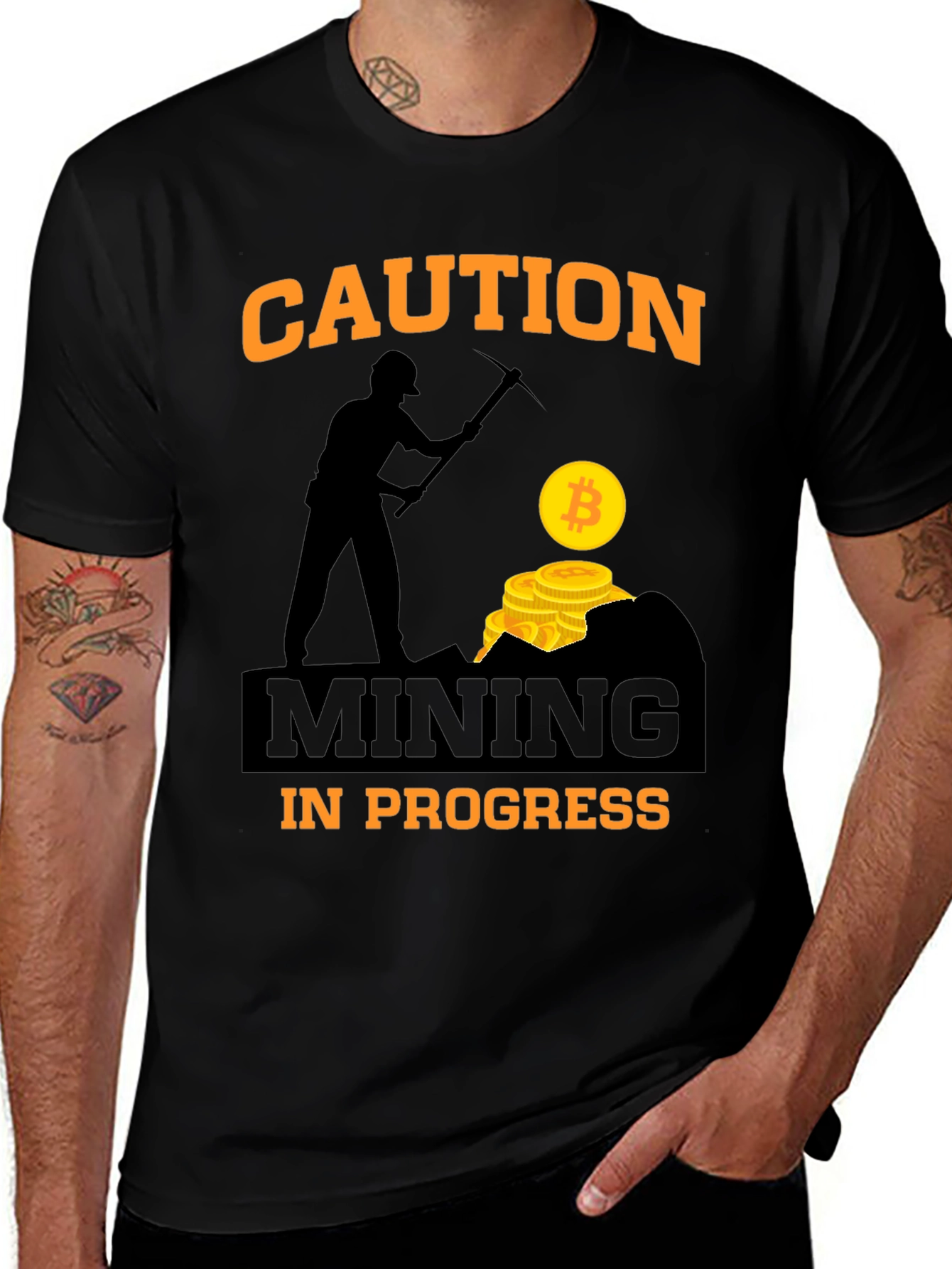 Bitcoin Mining in Progress Graphic T-Shirt