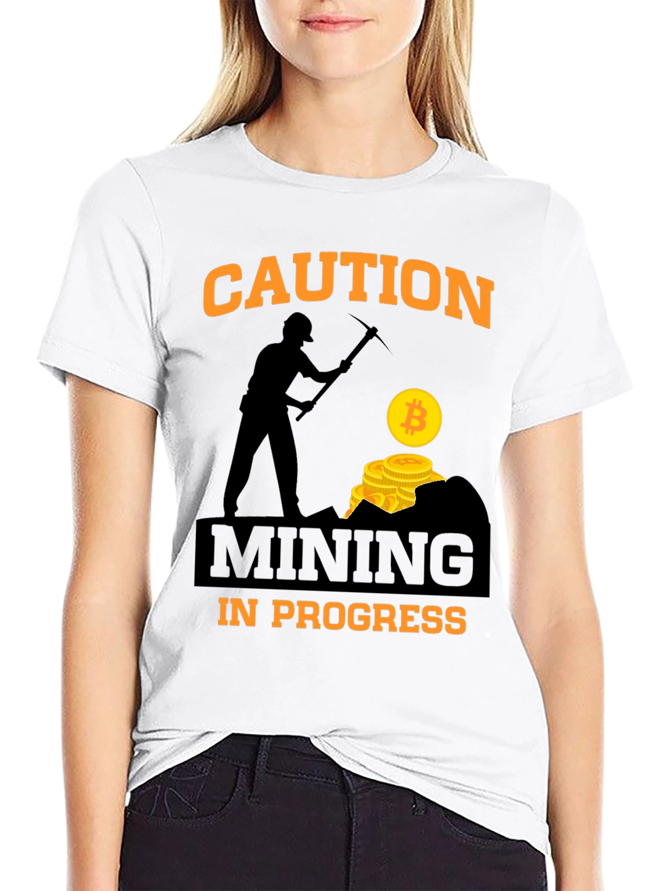 Bitcoin Mining in Progress Graphic T-Shirt