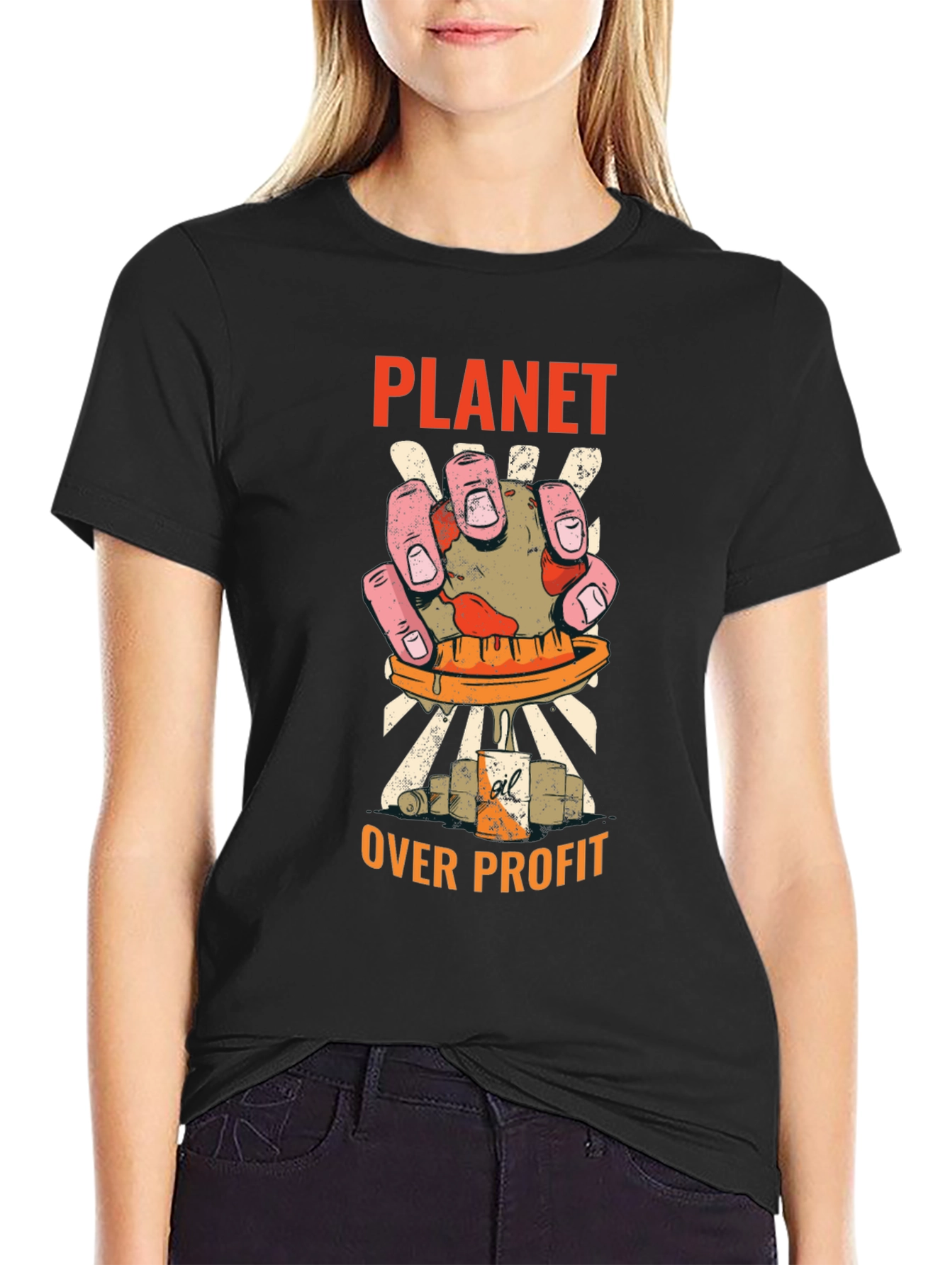 Planet Over Profit T-Shirt - Eco-Conscious Design