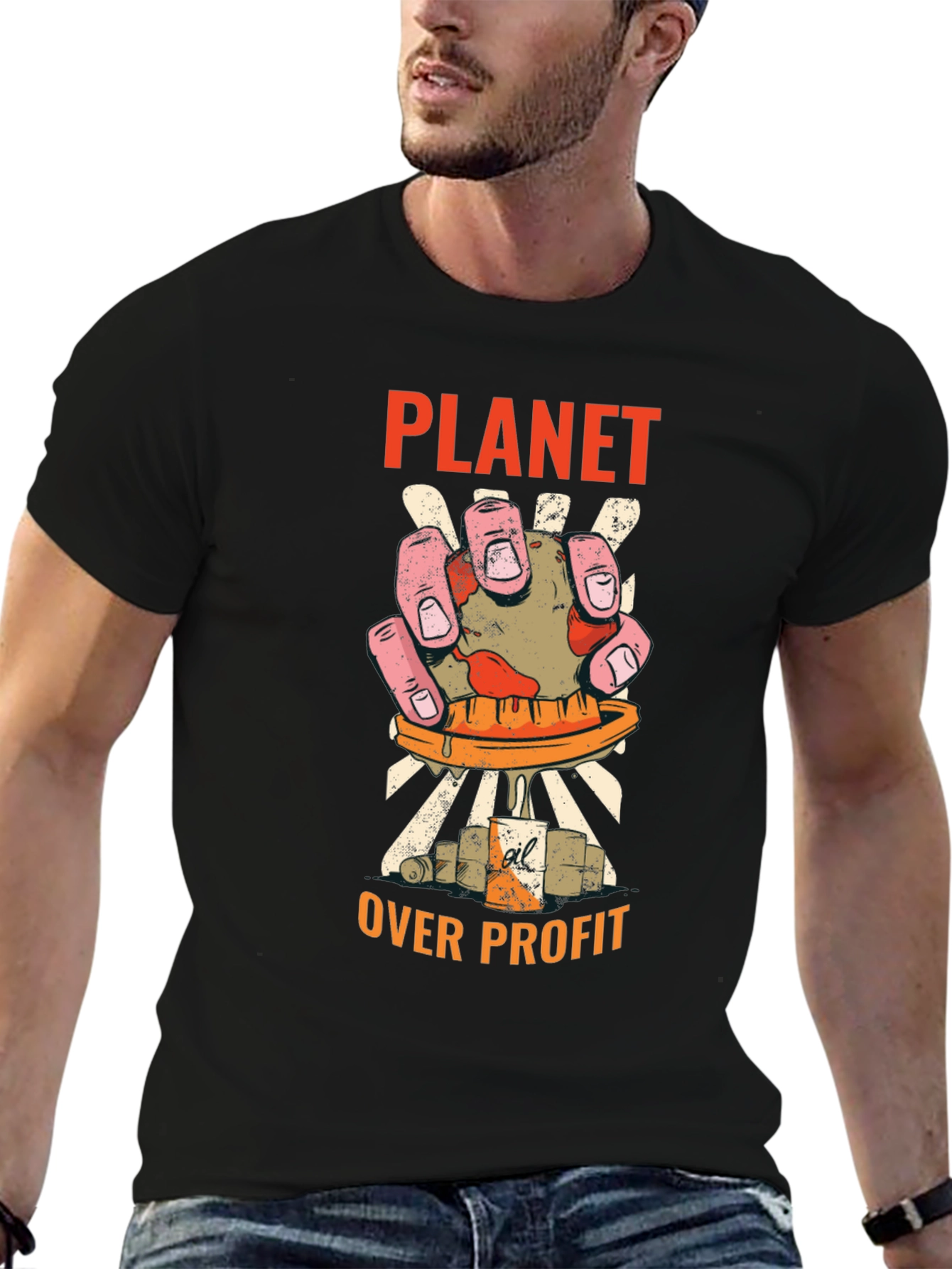 Planet Over Profit T-Shirt - Eco-Conscious Design
