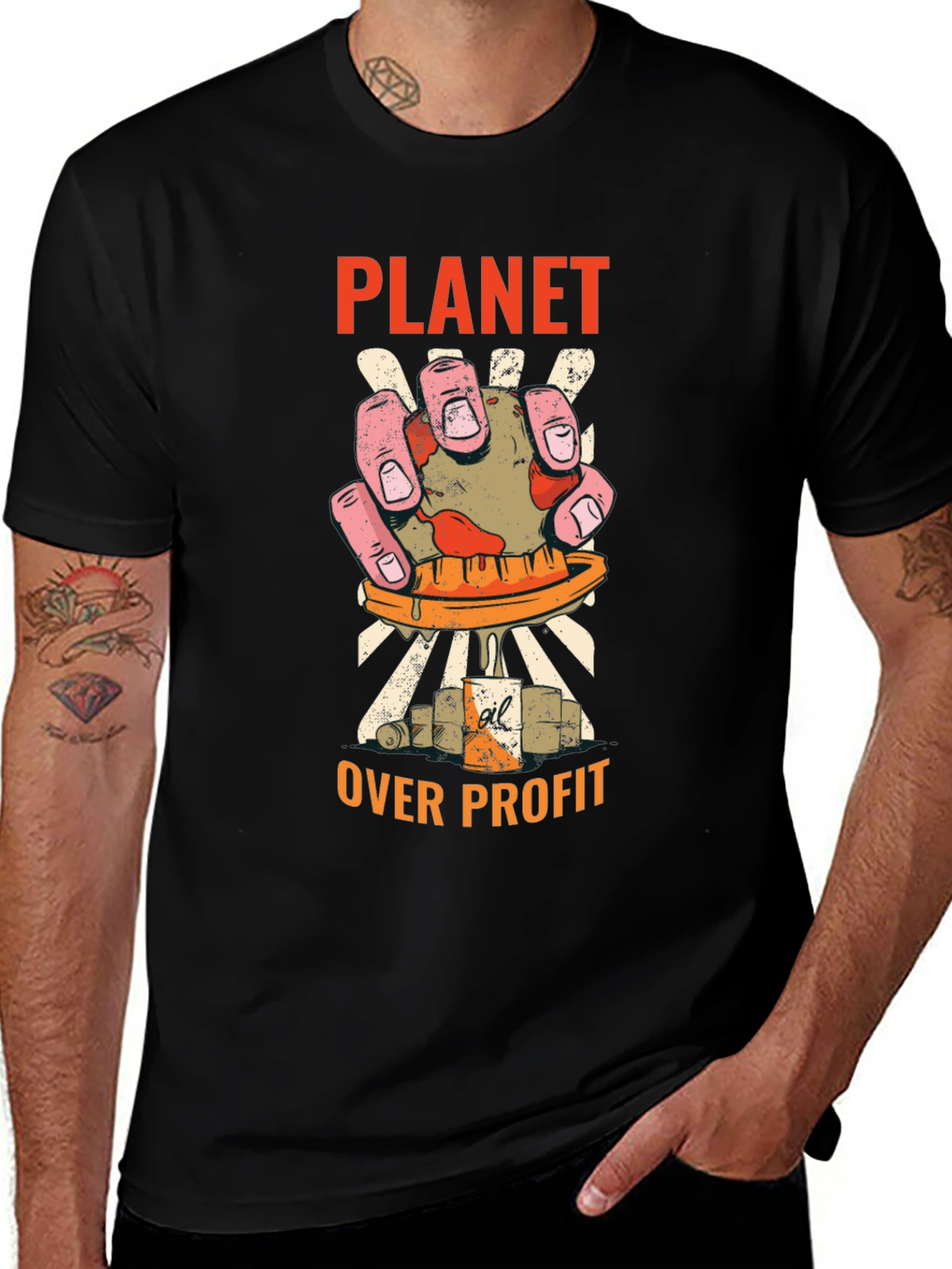 Planet Over Profit T-Shirt - Eco-Conscious Design