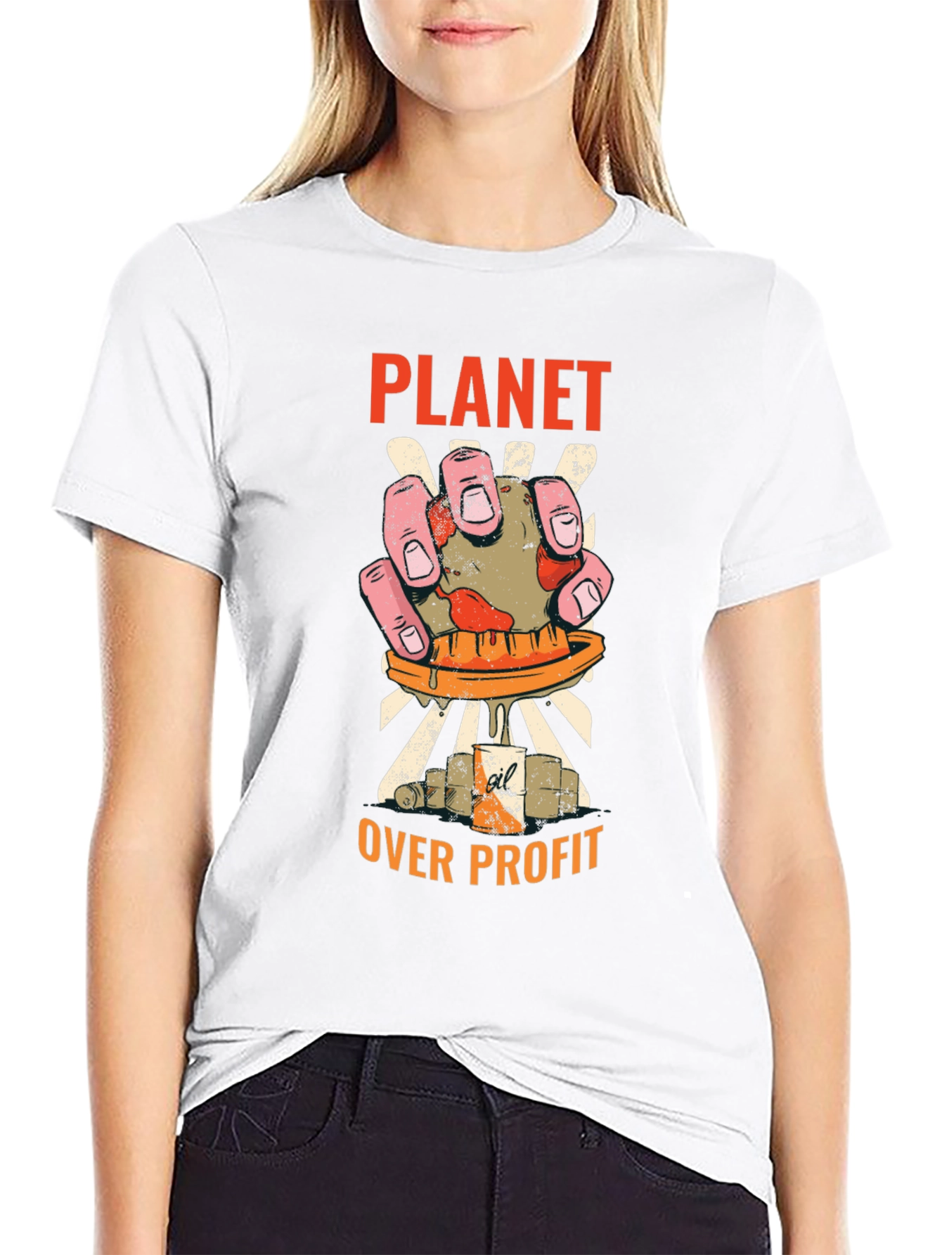 Planet Over Profit T-Shirt - Eco-Conscious Design