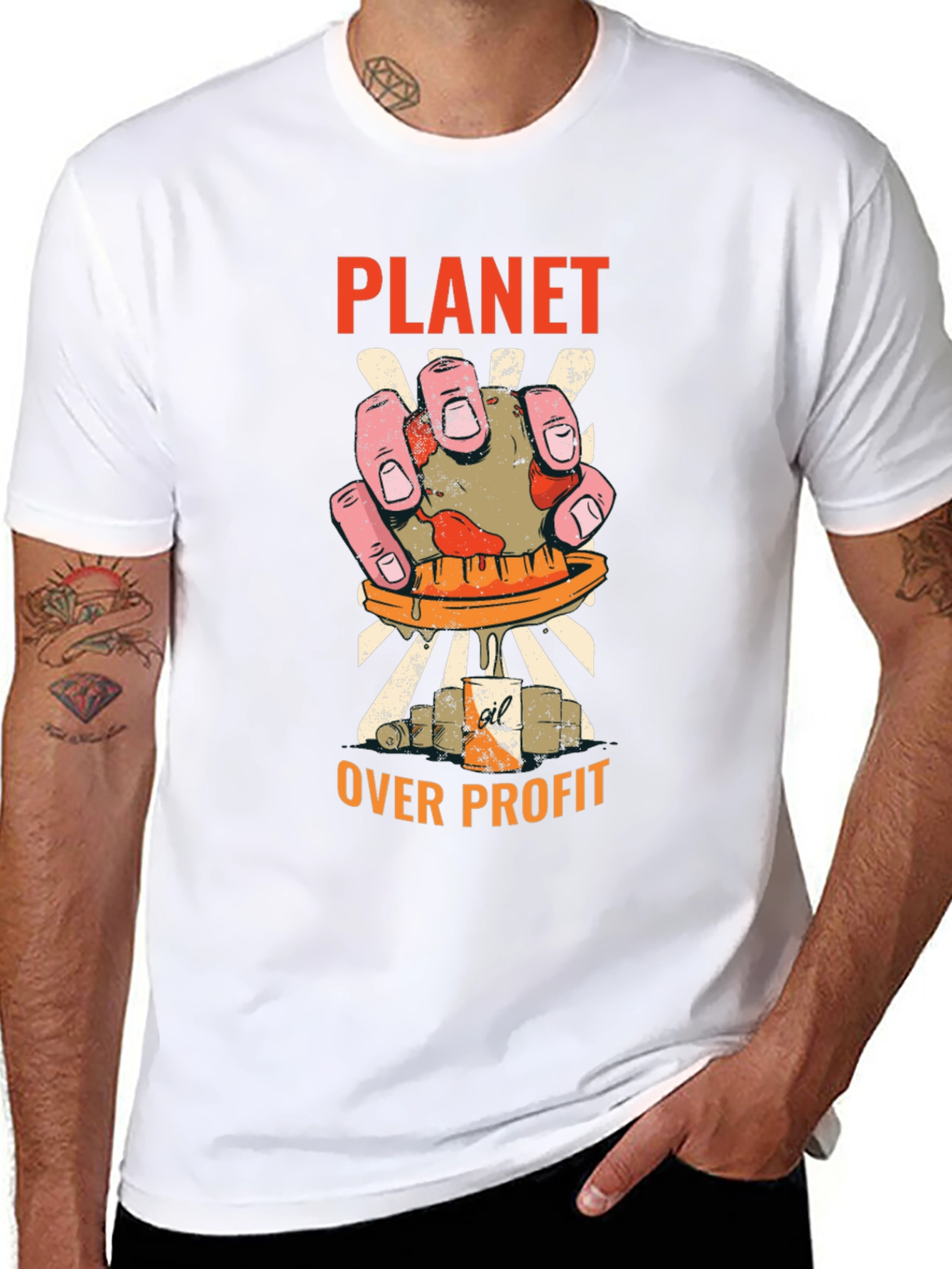 Planet Over Profit T-Shirt - Eco-Conscious Design