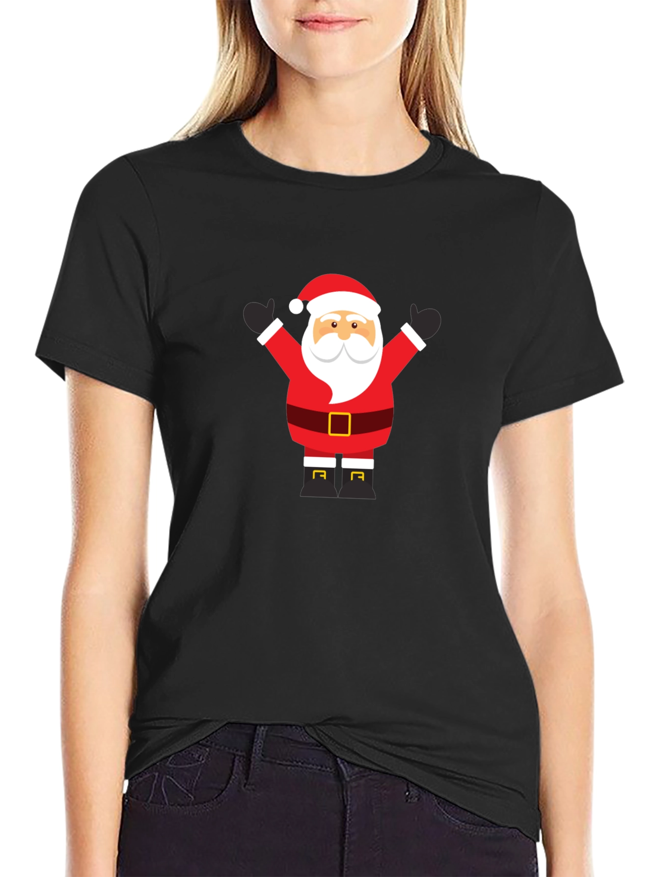 Festive Santa T-Shirt - Holiday Cheer