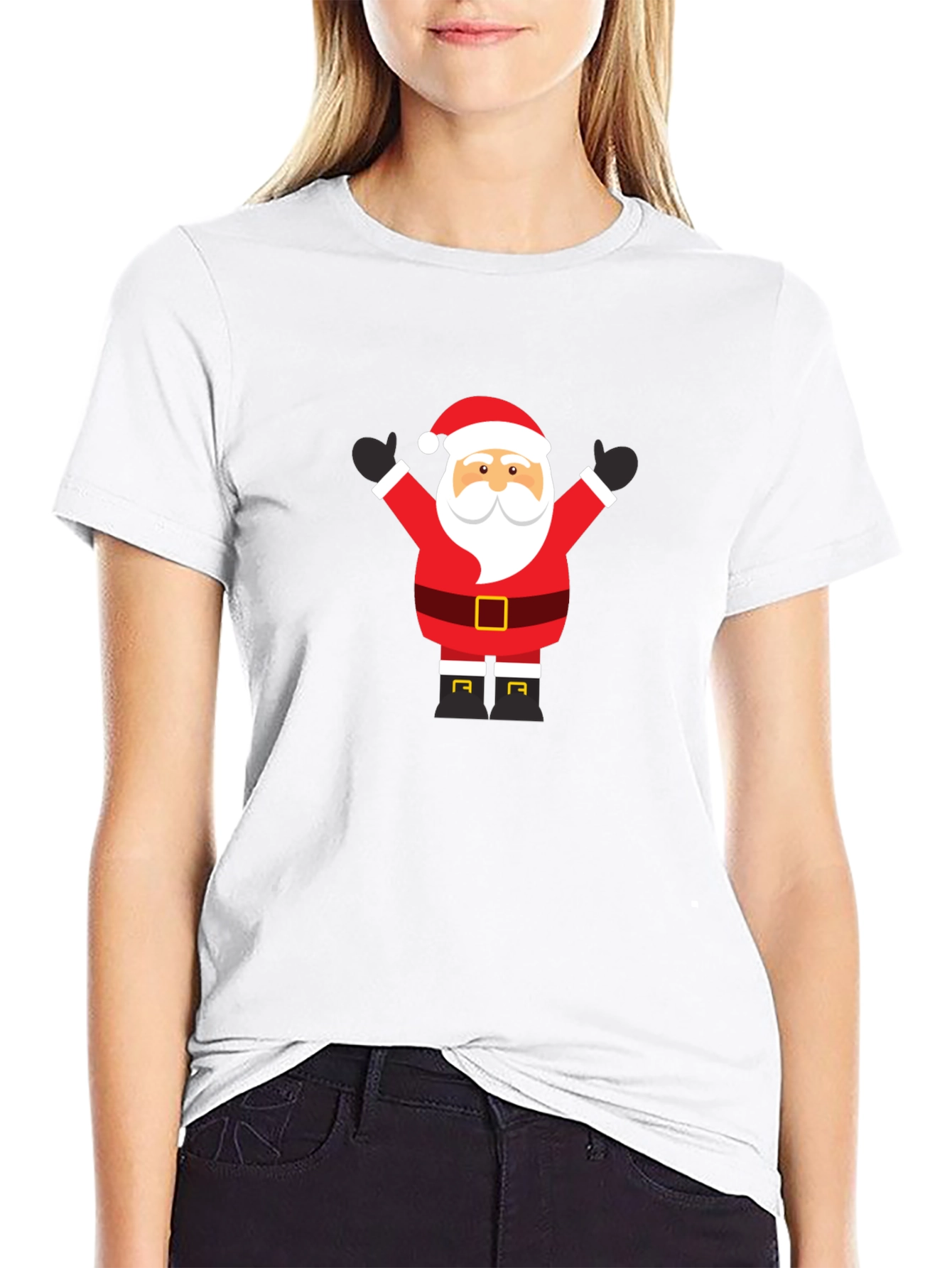 Festive Santa T-Shirt - Holiday Cheer