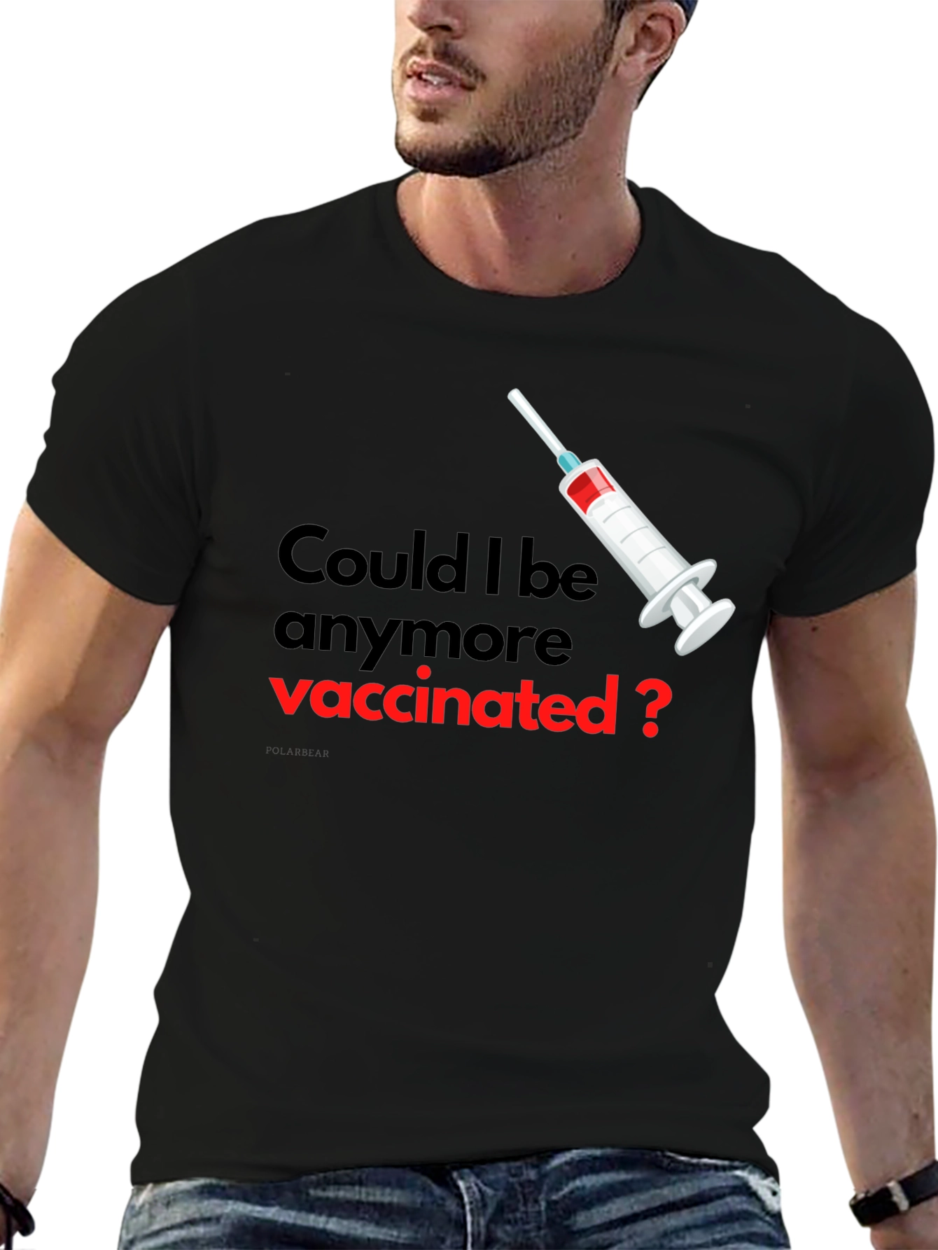 Vaccinated Graphic Tee - Unisex Black T-Shirt