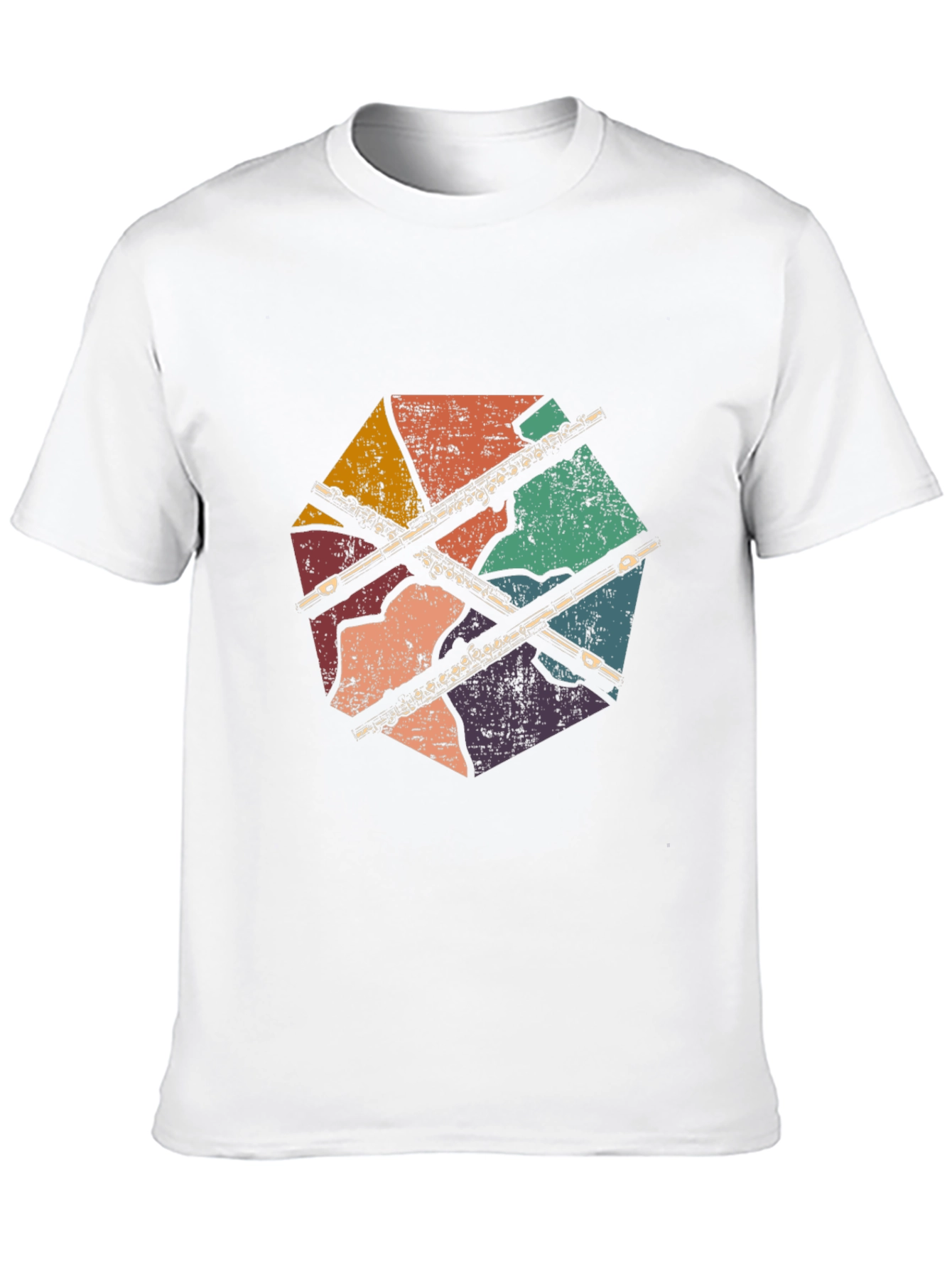 Retro Flute Graphic T-Shirt - Music Lover Tee