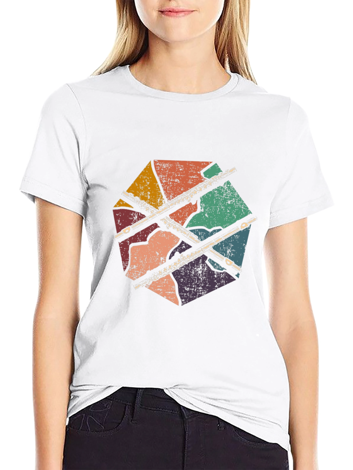 Retro Flute Graphic T-Shirt - Music Lover Tee