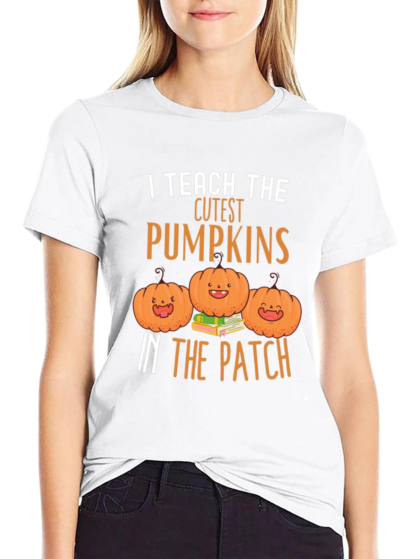 Cute Pumpkin Teacher T-Shirt - Fall Apparel