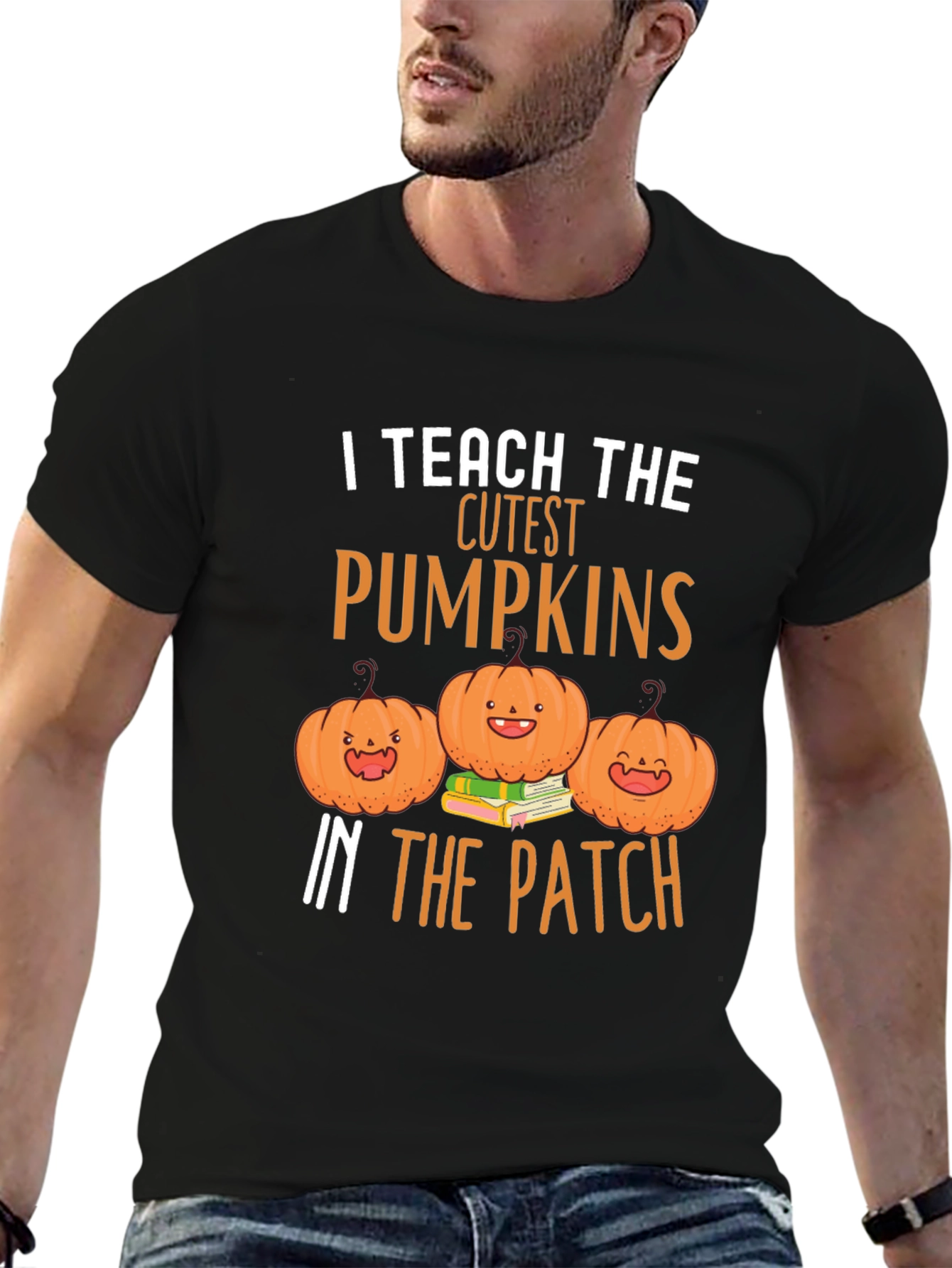 Cute Pumpkin Teacher T-Shirt - Fall Apparel