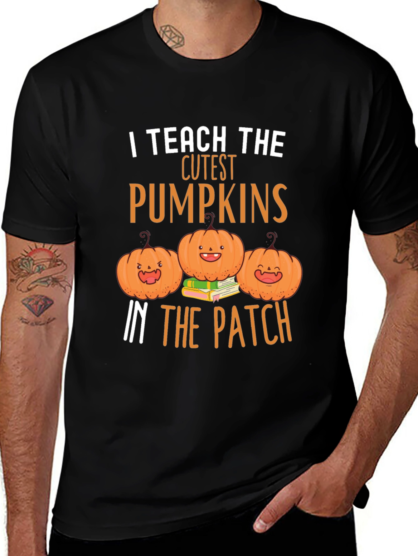 Cute Pumpkin Teacher T-Shirt - Fall Apparel