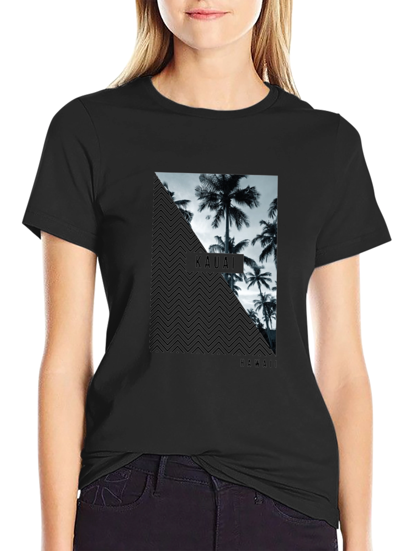 Kauai Hawaii Palm Tree Graphic T-Shirt