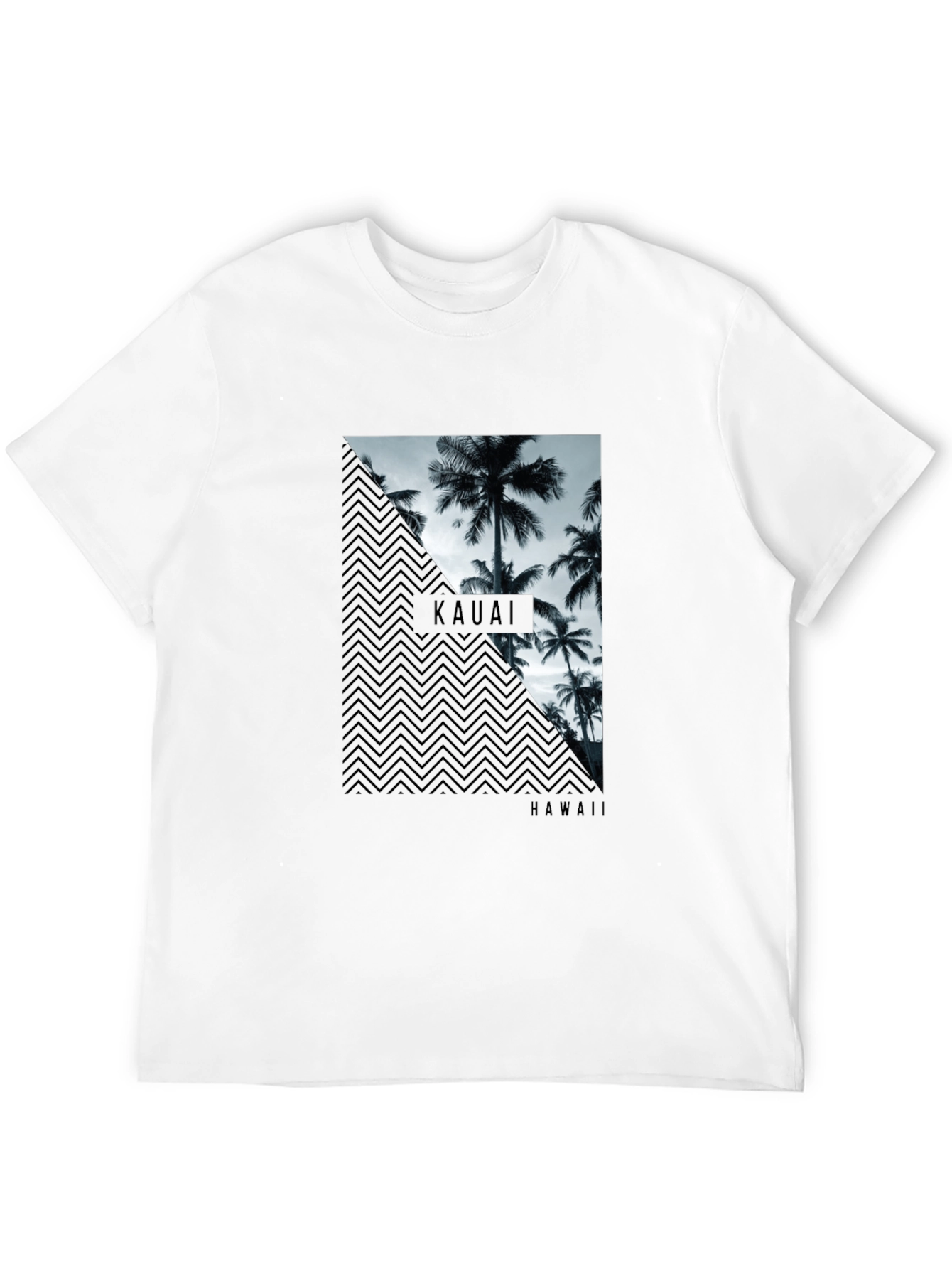 Kauai Hawaii Palm Tree Graphic T-Shirt
