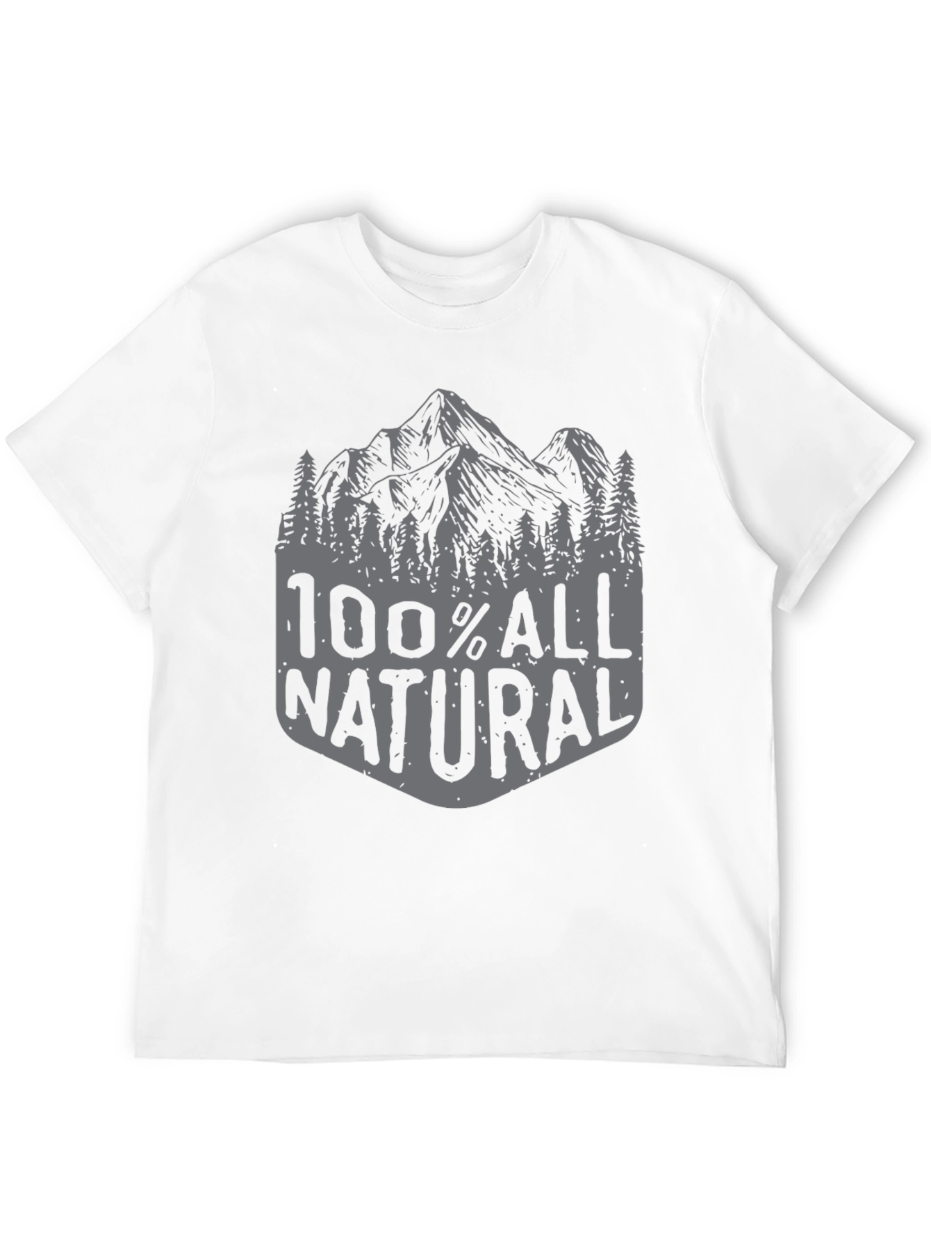 100% All Natural Graphic Tee - Mountain Design