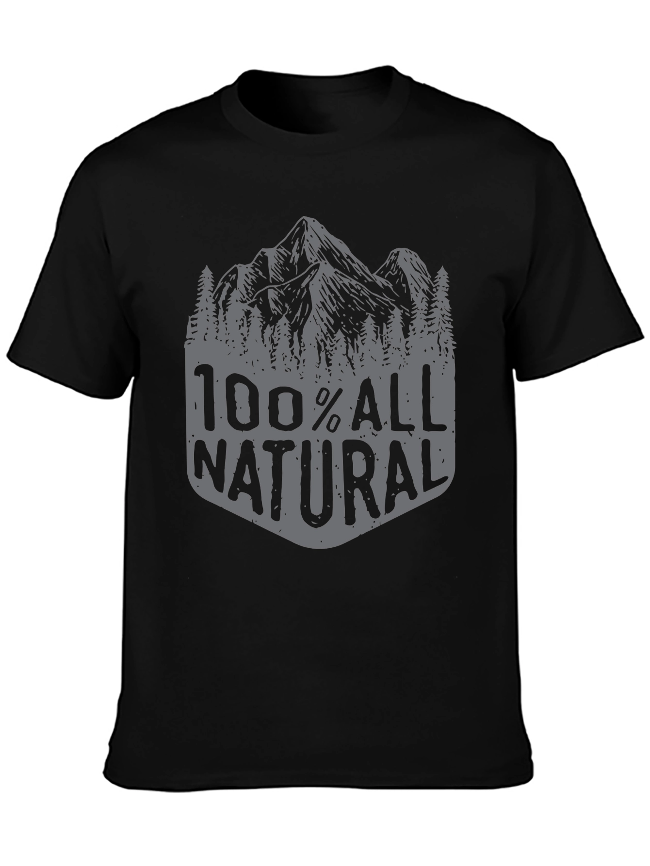 100% All Natural Graphic Tee - Mountain Design