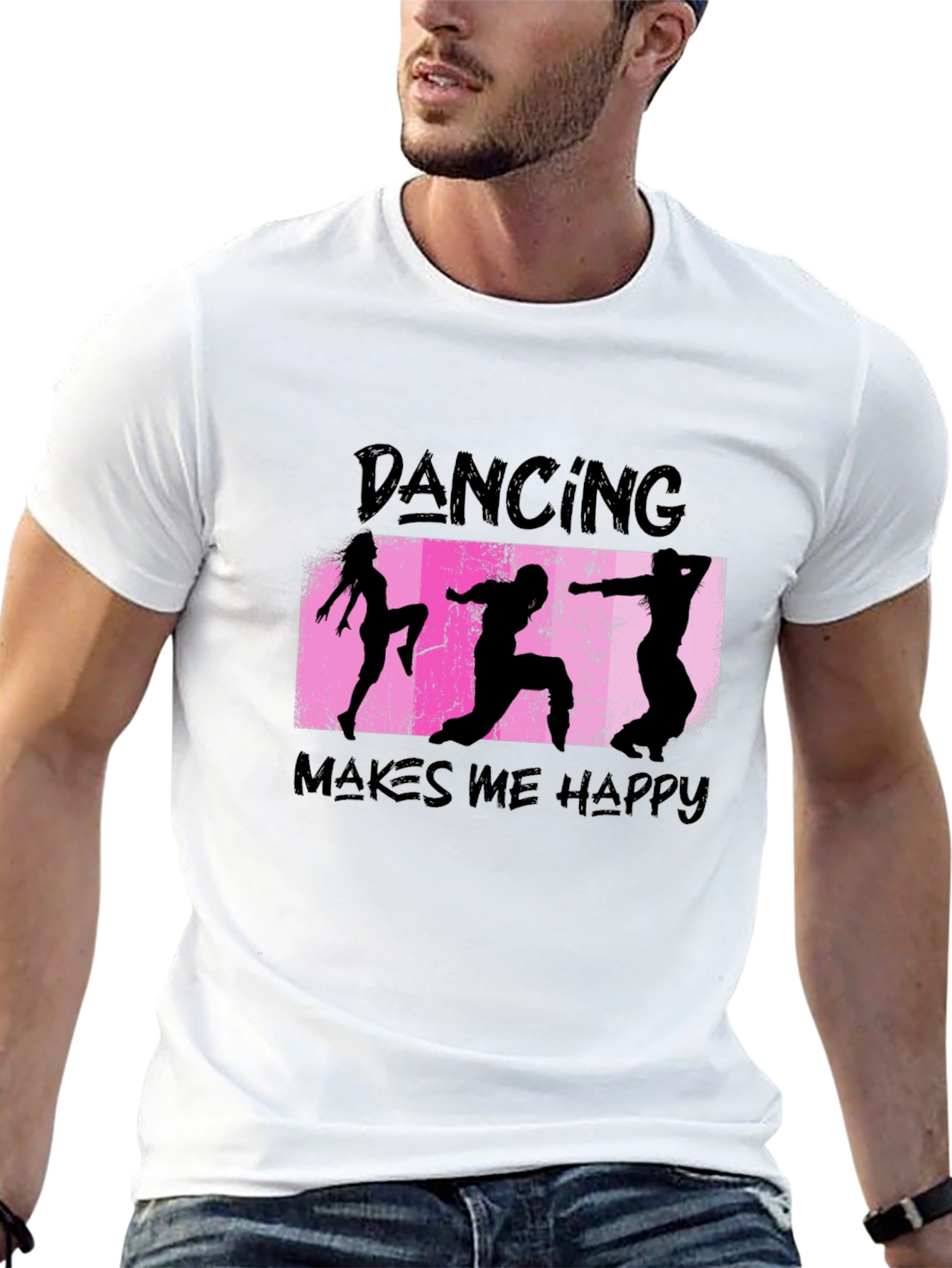 Dancing Makes Me Happy Black T-Shirt