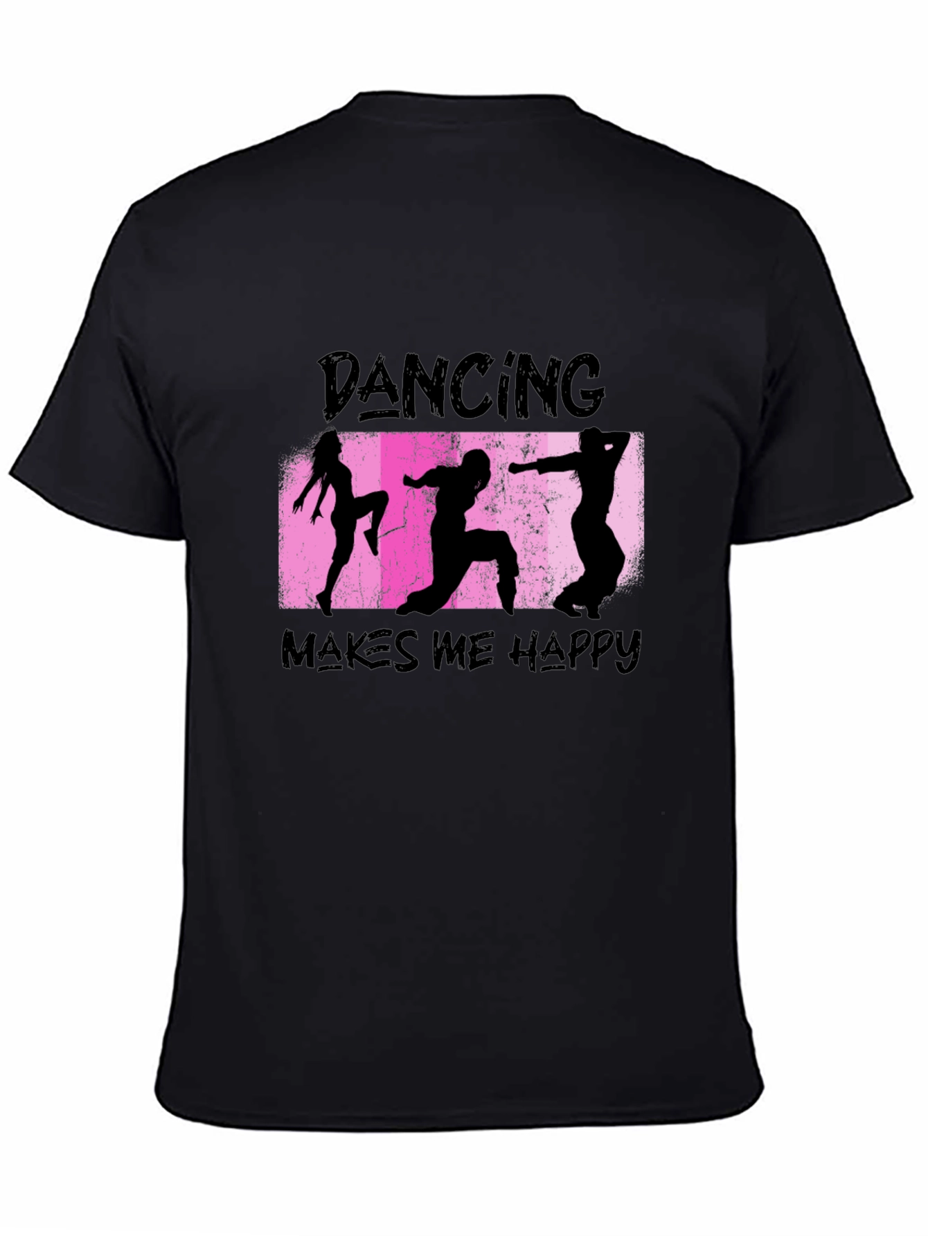 Dancing Makes Me Happy Black T-Shirt
