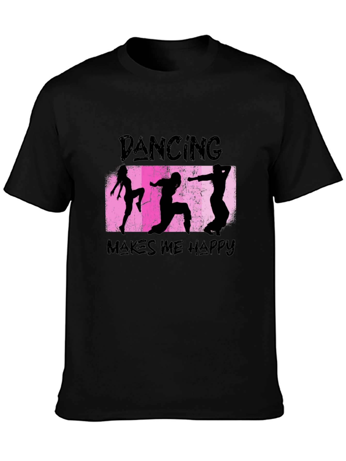 Dancing Makes Me Happy Black T-Shirt