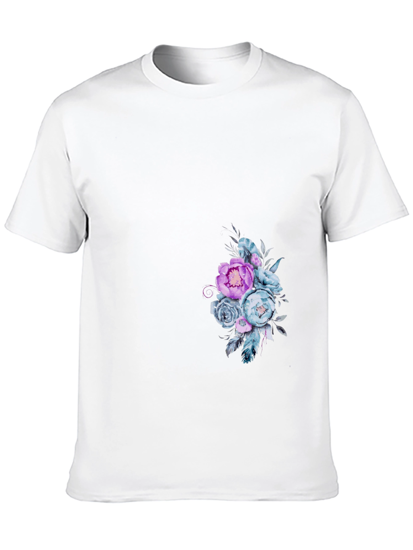 Floral Graphic Black Tee