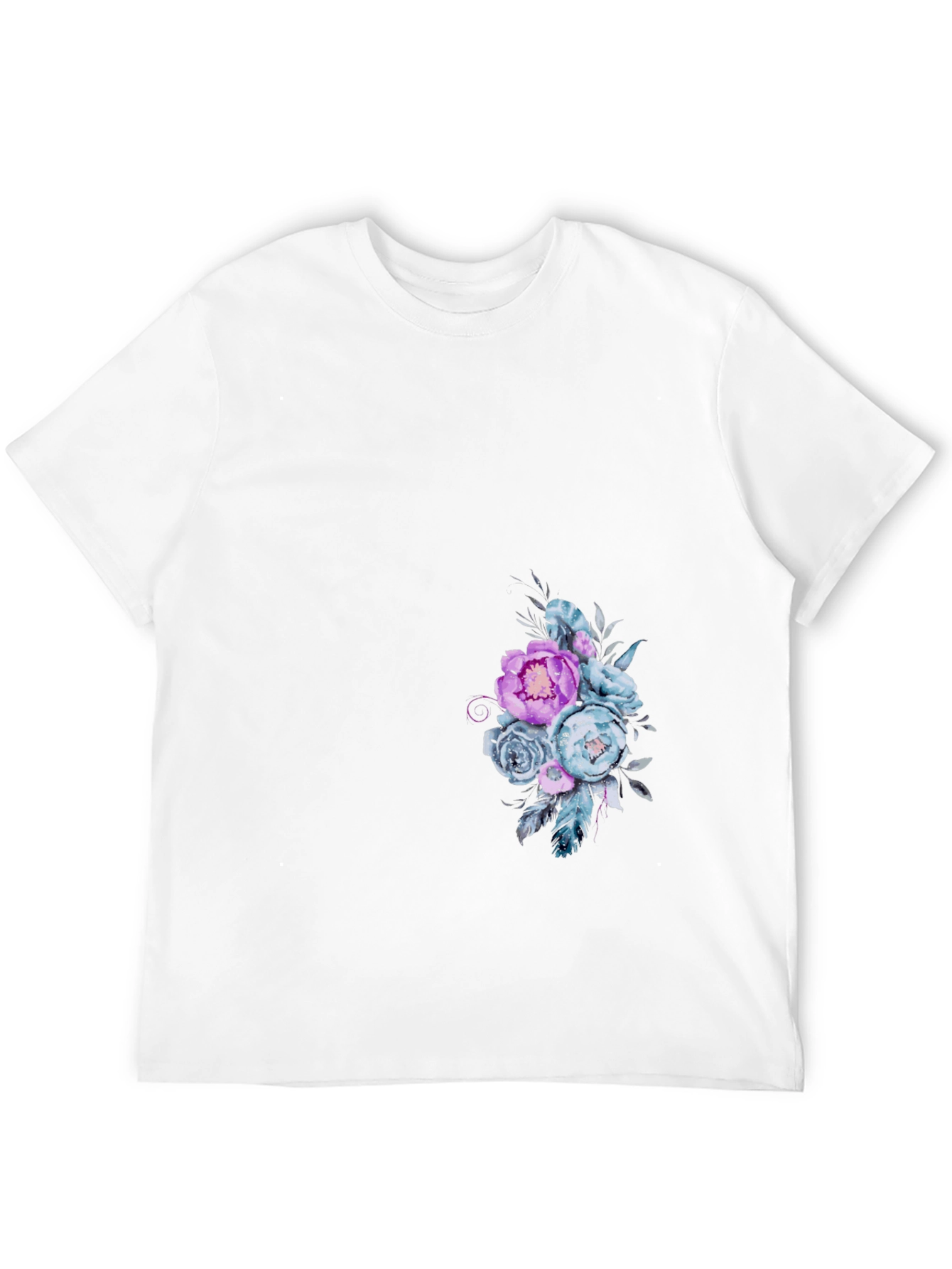 Floral Graphic Black Tee