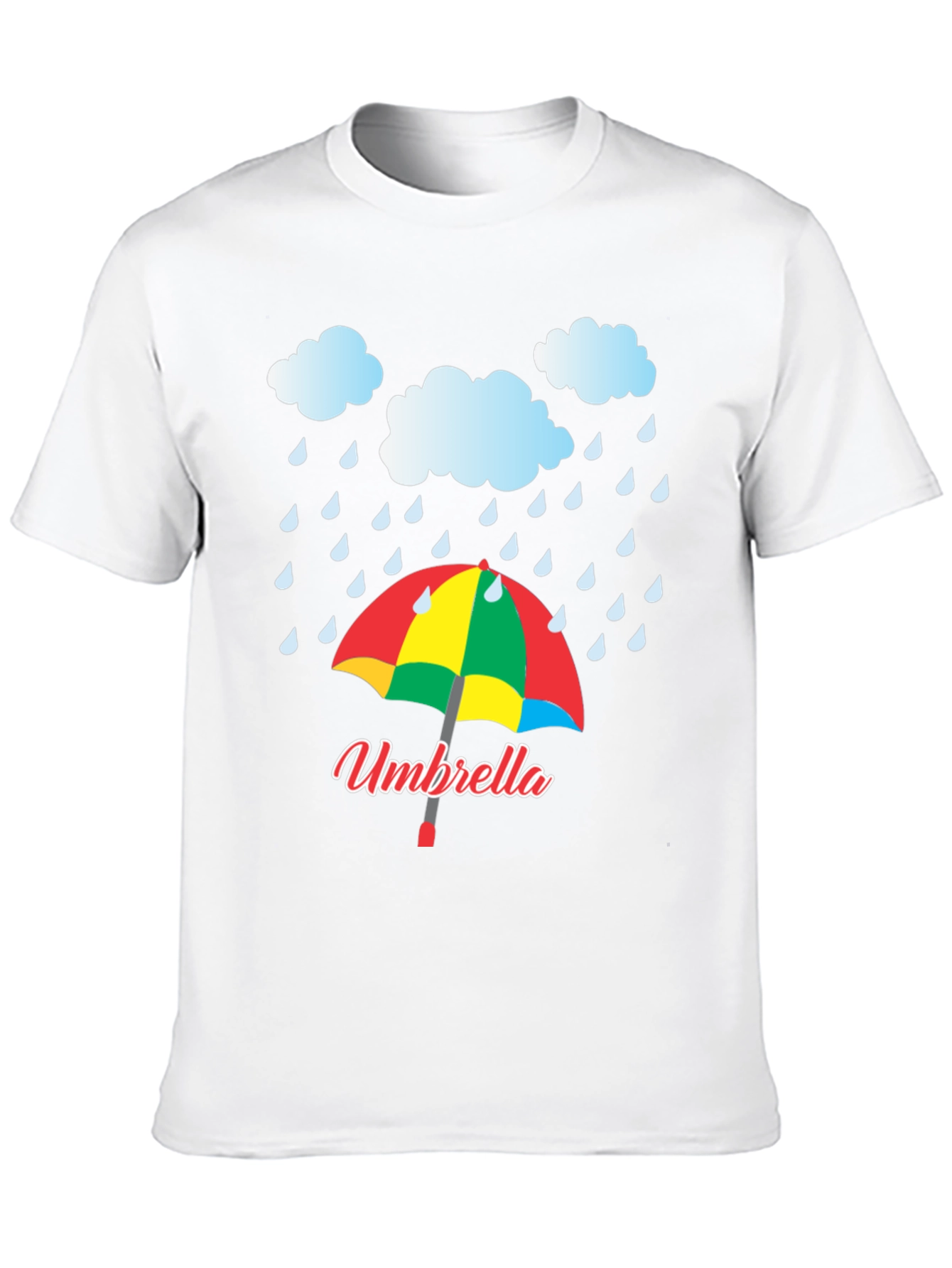 Rainy Day Umbrella Graphic T-Shirt