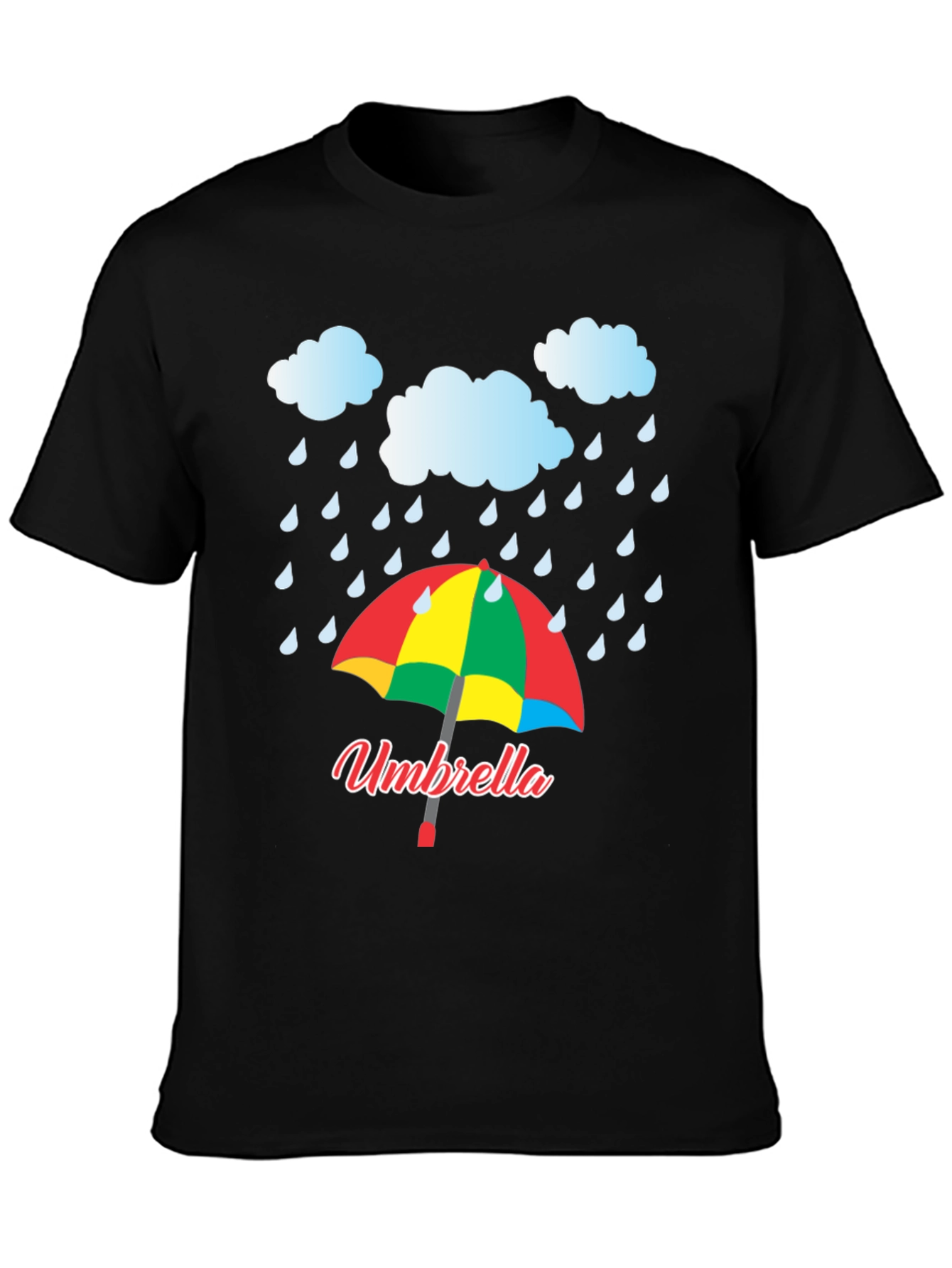 Rainy Day Umbrella Graphic T-Shirt