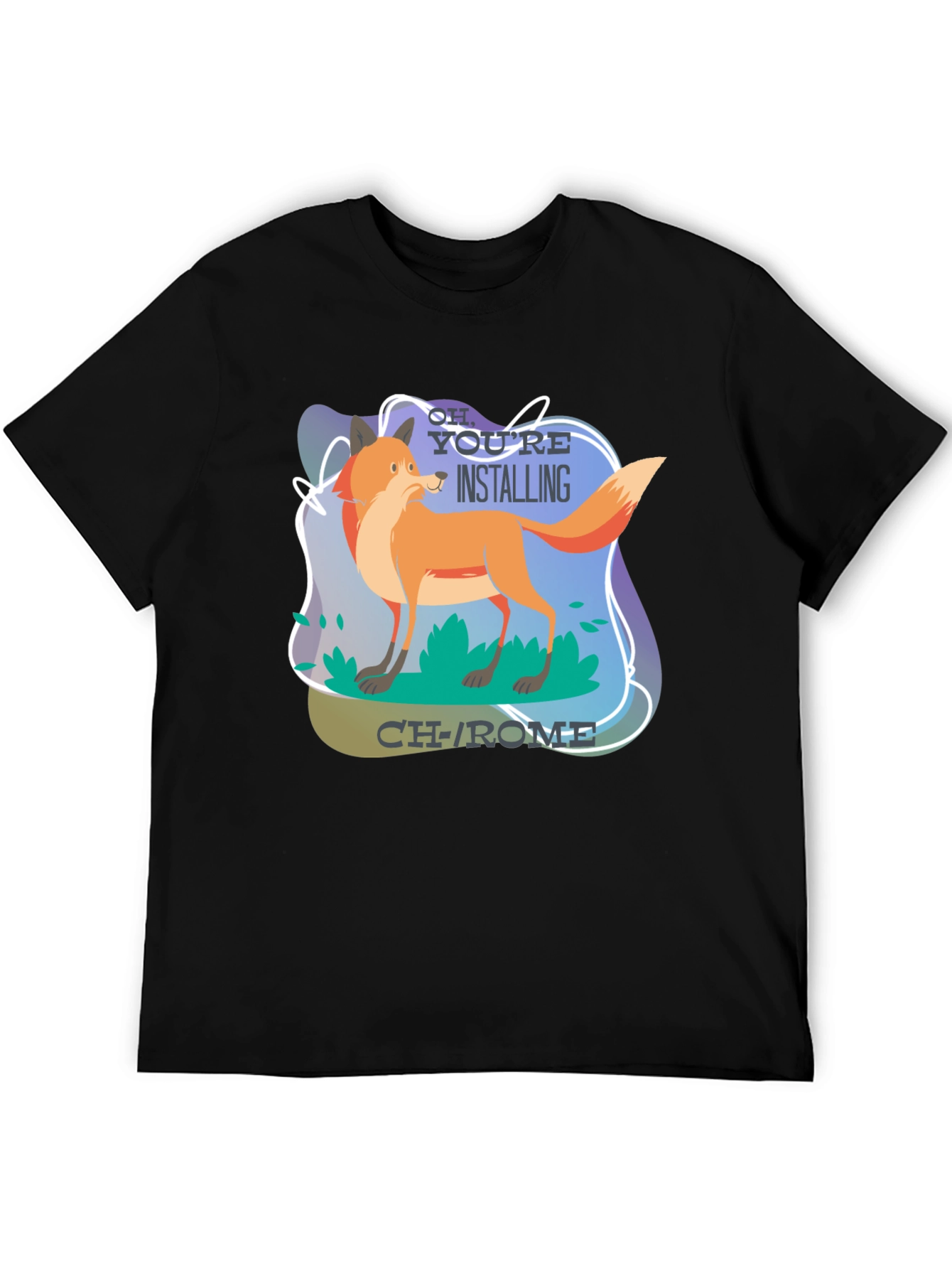 Funny Fox Installing CH-ROME T-Shirt
