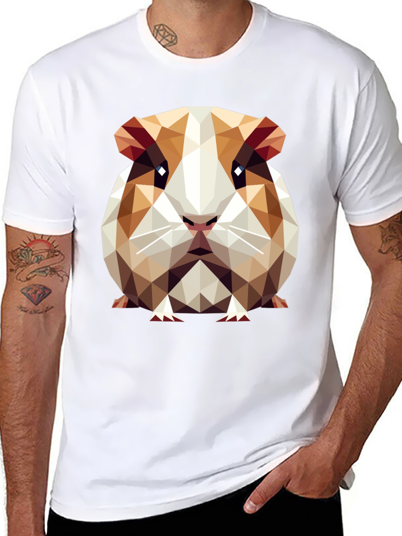 Geometric Guinea Pig Graphic T-Shirt