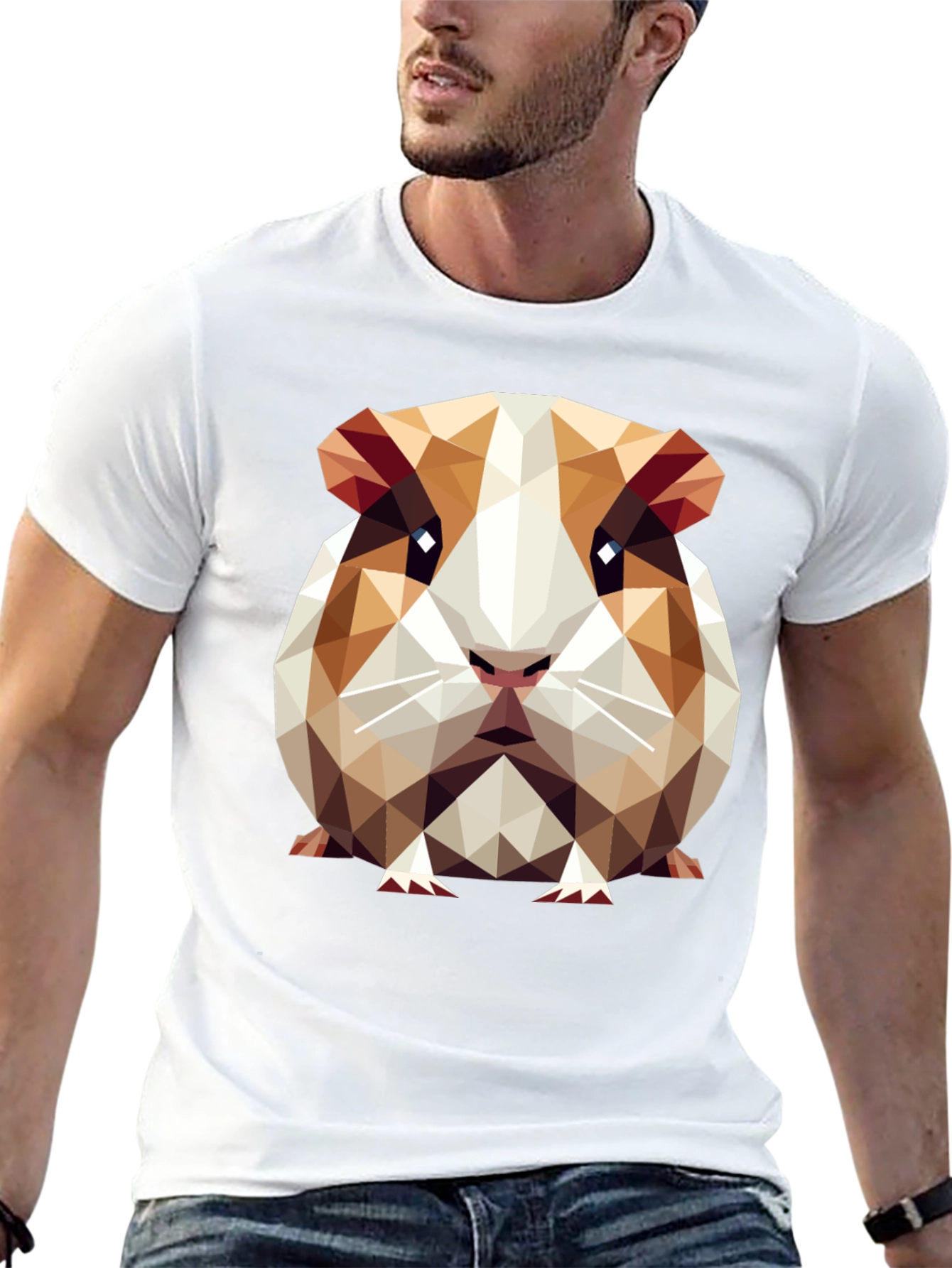 Geometric Guinea Pig Graphic T-Shirt