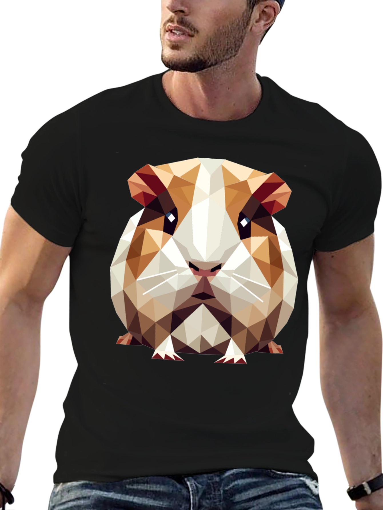 Geometric Guinea Pig Graphic T-Shirt