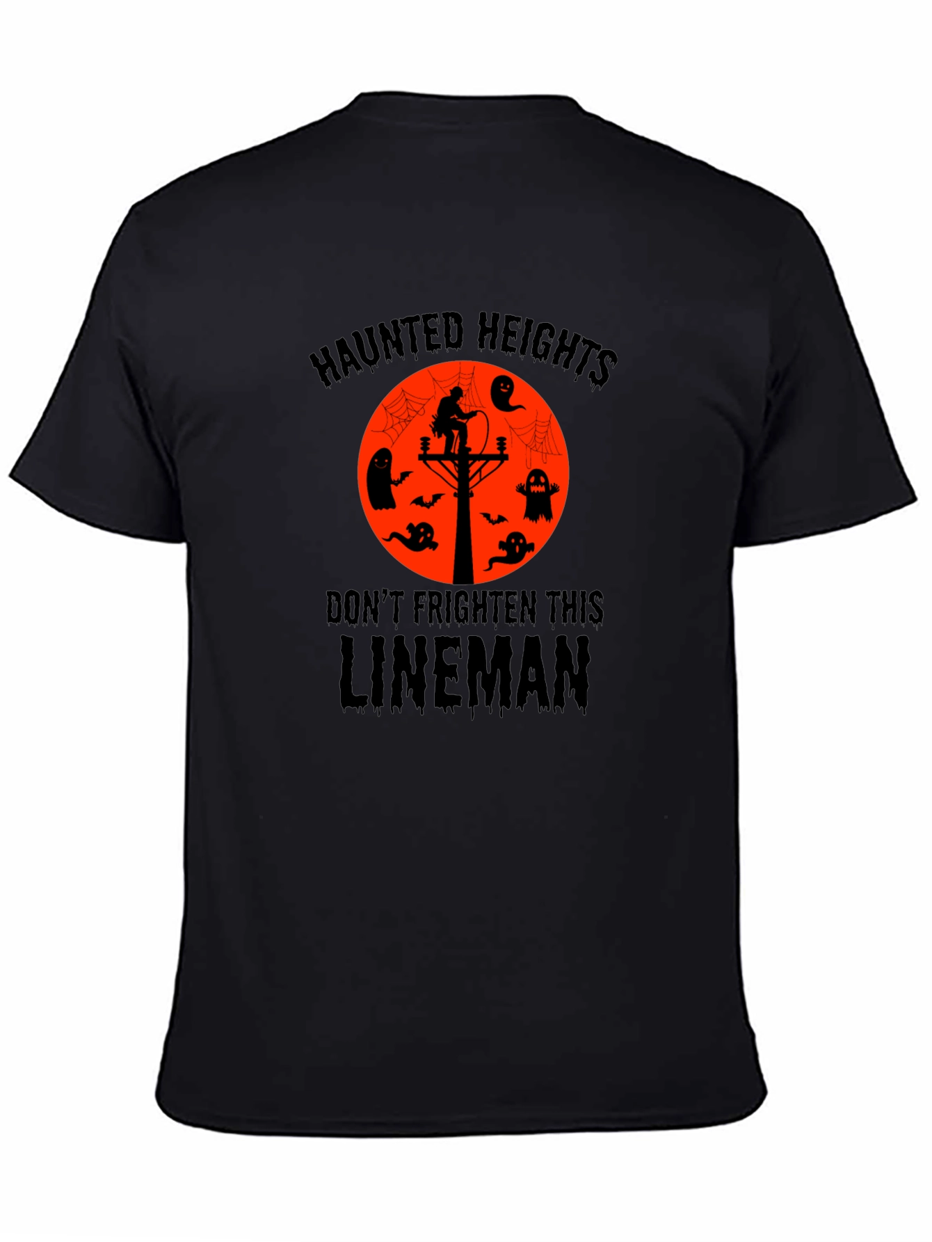 Haunted Heights Lineman Halloween T-Shirt