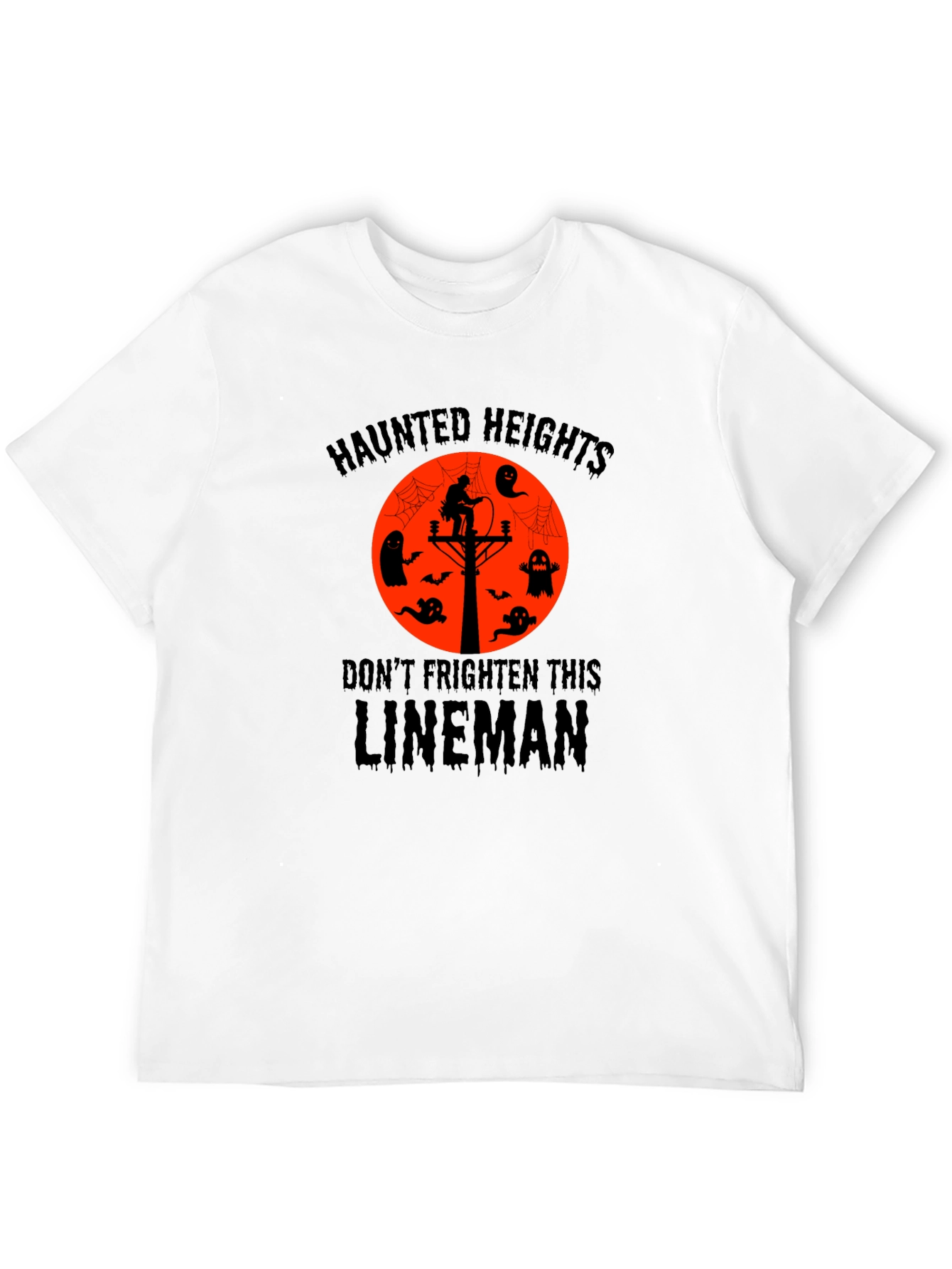 Haunted Heights Lineman Halloween T-Shirt