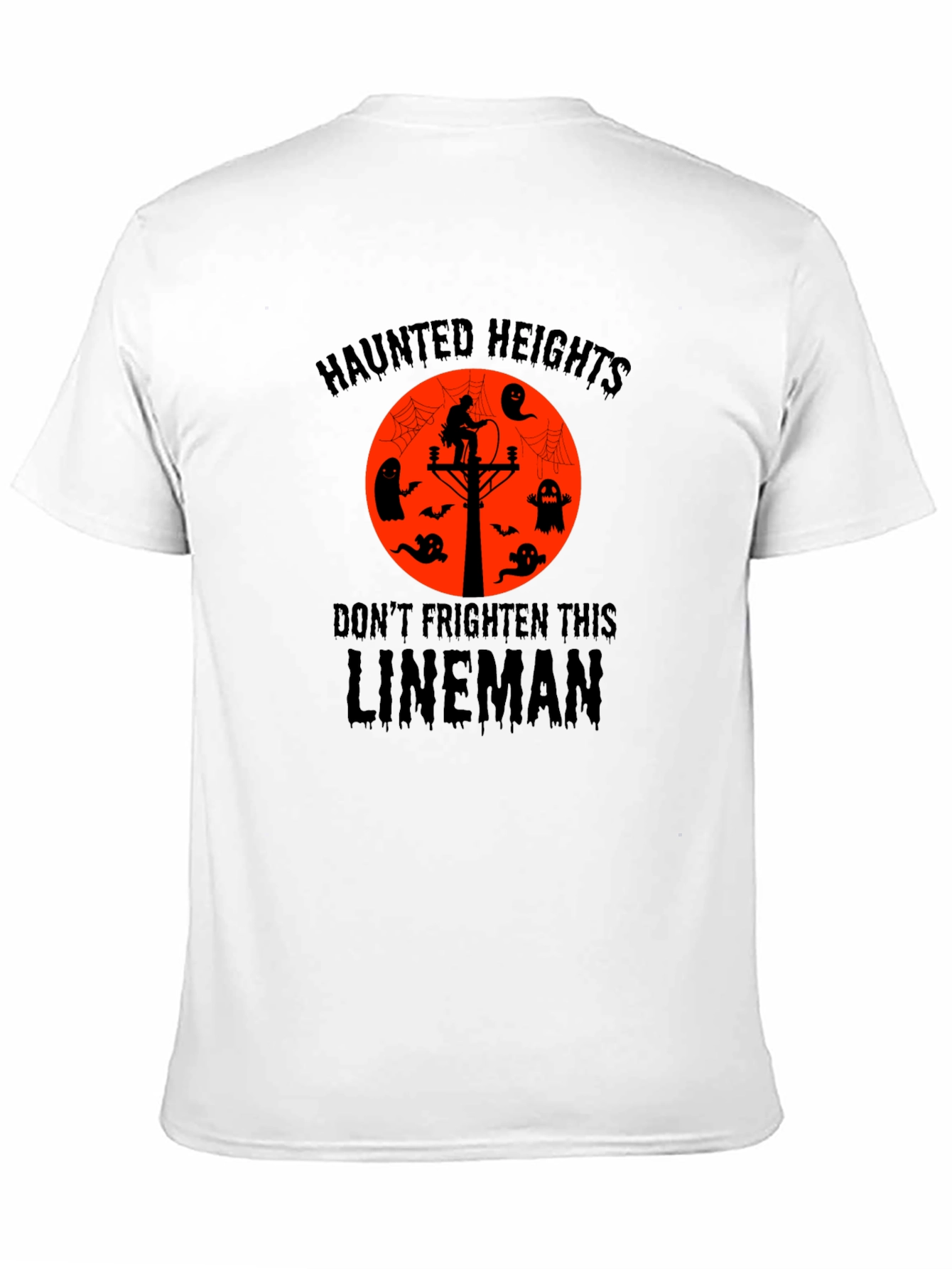 Haunted Heights Lineman Halloween T-Shirt