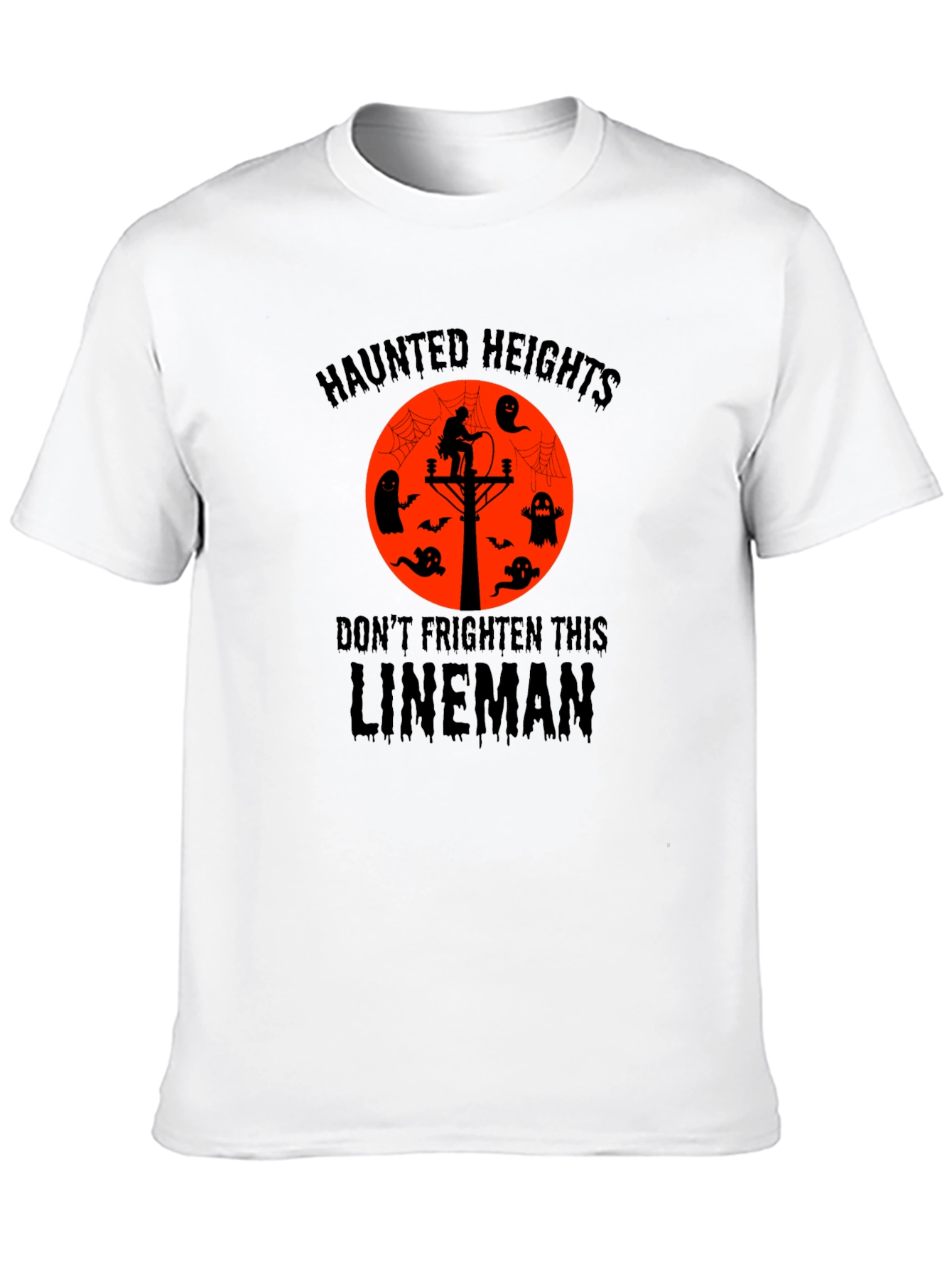 Haunted Heights Lineman Halloween T-Shirt