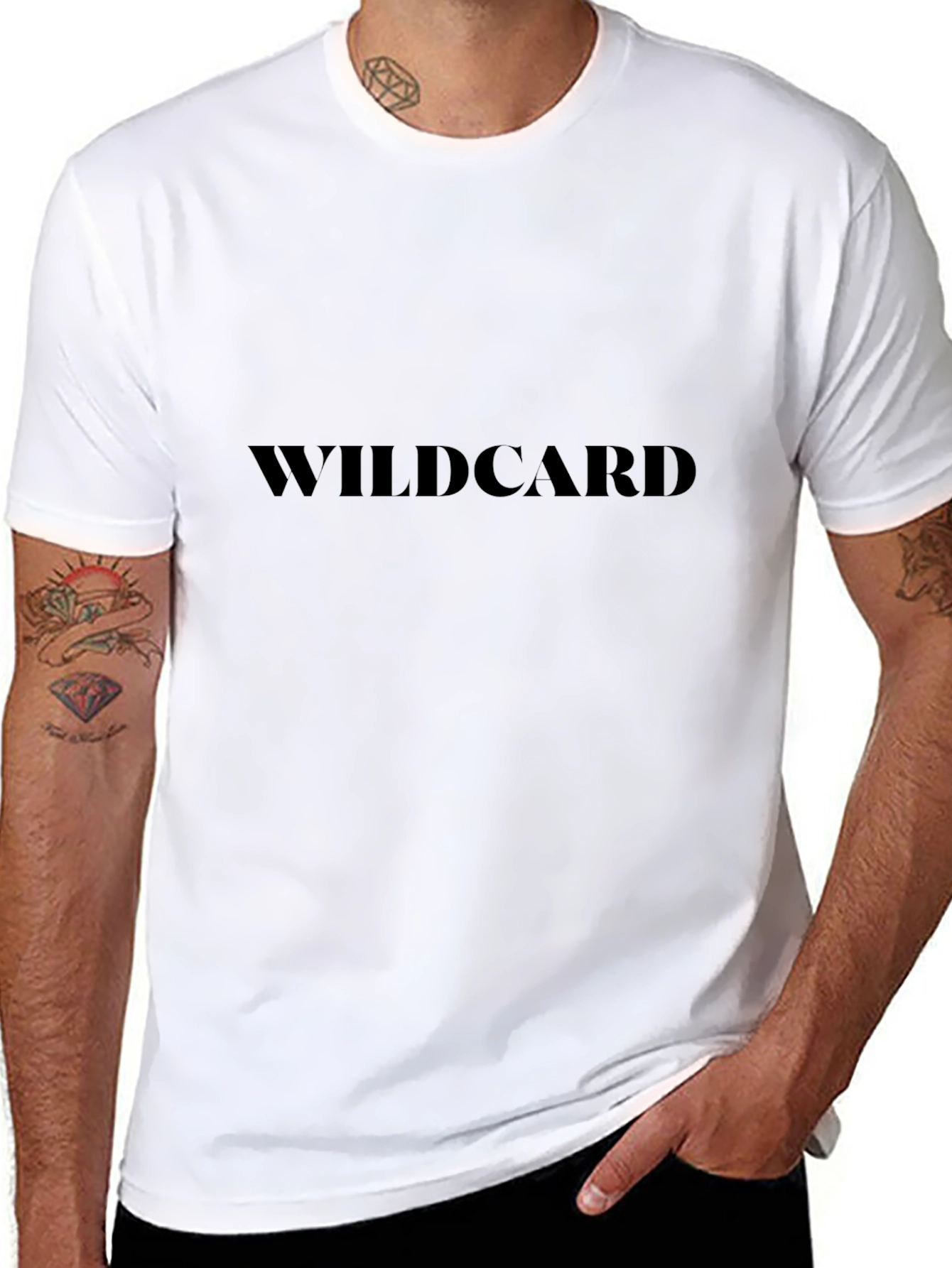 Wildcard Black T-Shirt - Classic Mens Tee