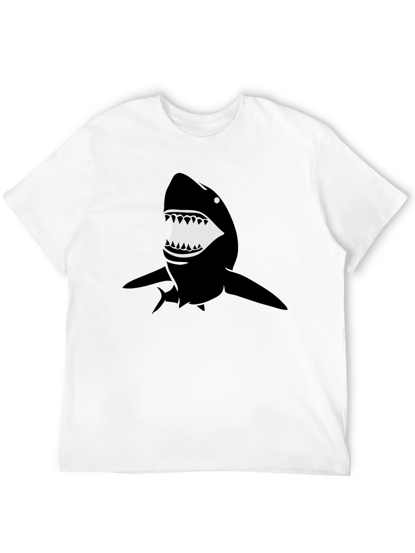 Mens Black Shark Graphic T-Shirt