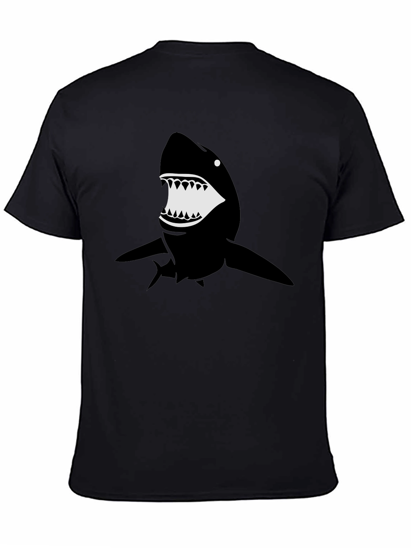 Mens Black Shark Graphic T-Shirt