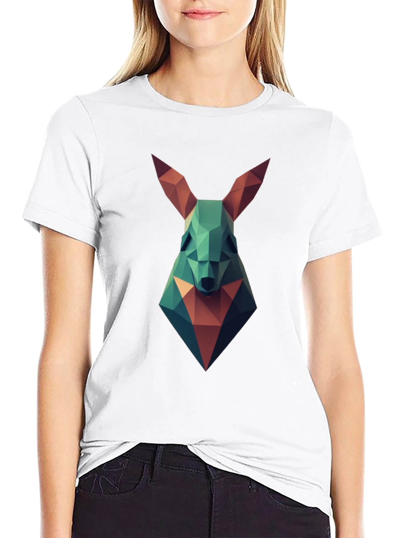Geometric Rabbit Graphic T-Shirt