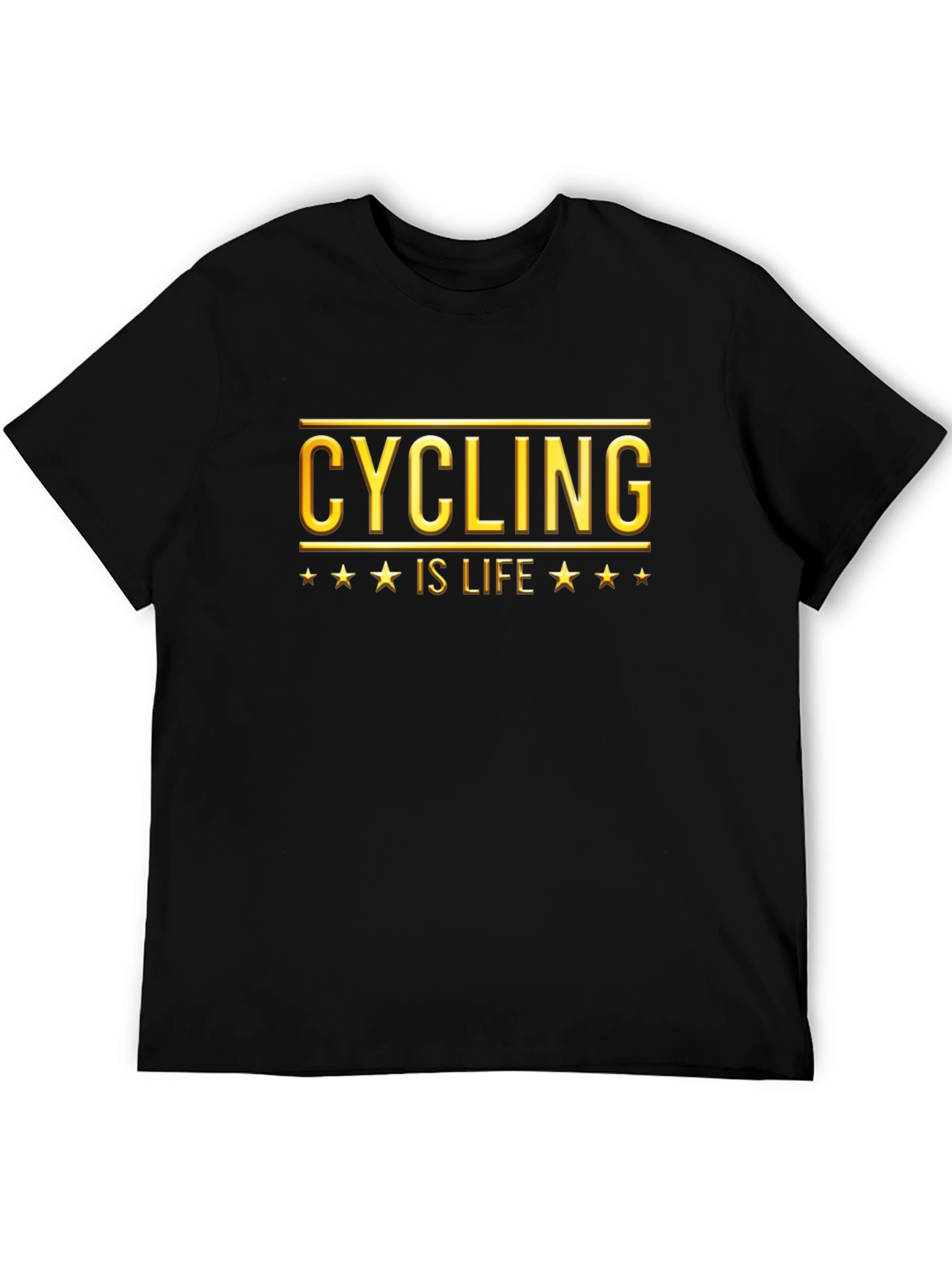 Cycling Is Life Black Graphic Tee