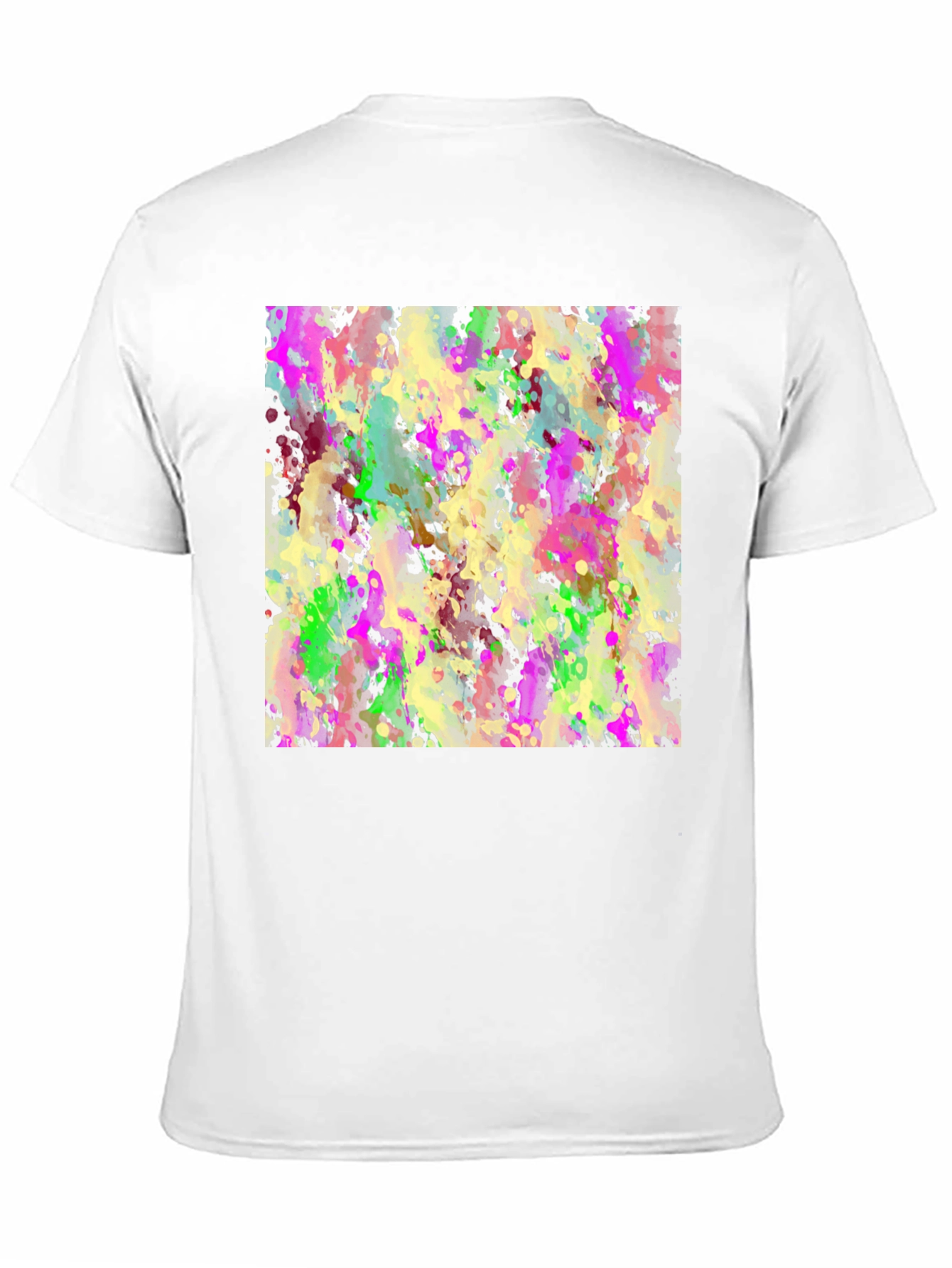 Abstract Splash Art T-Shirt - Modern Crew Neck Tee
