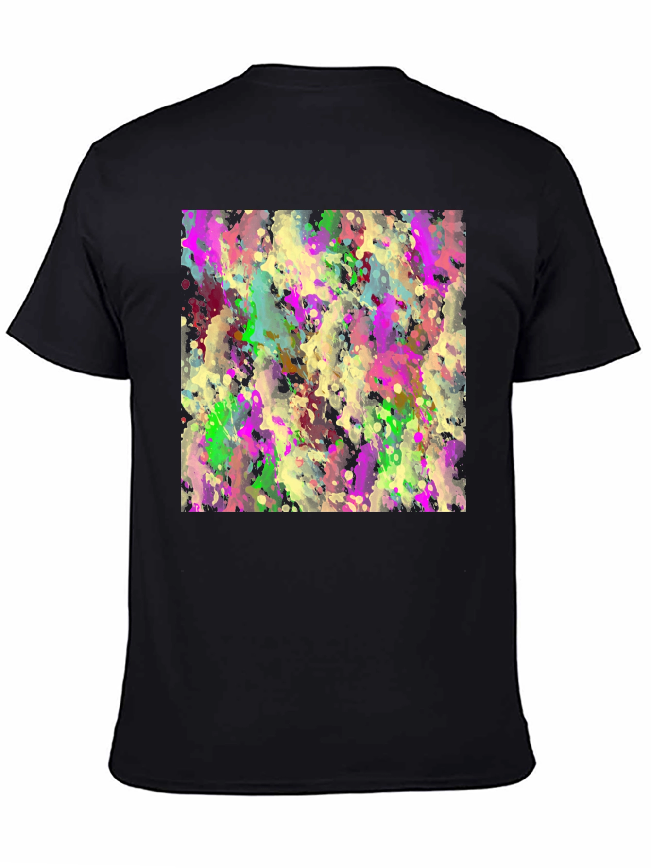 Abstract Splash Art T-Shirt - Modern Crew Neck Tee