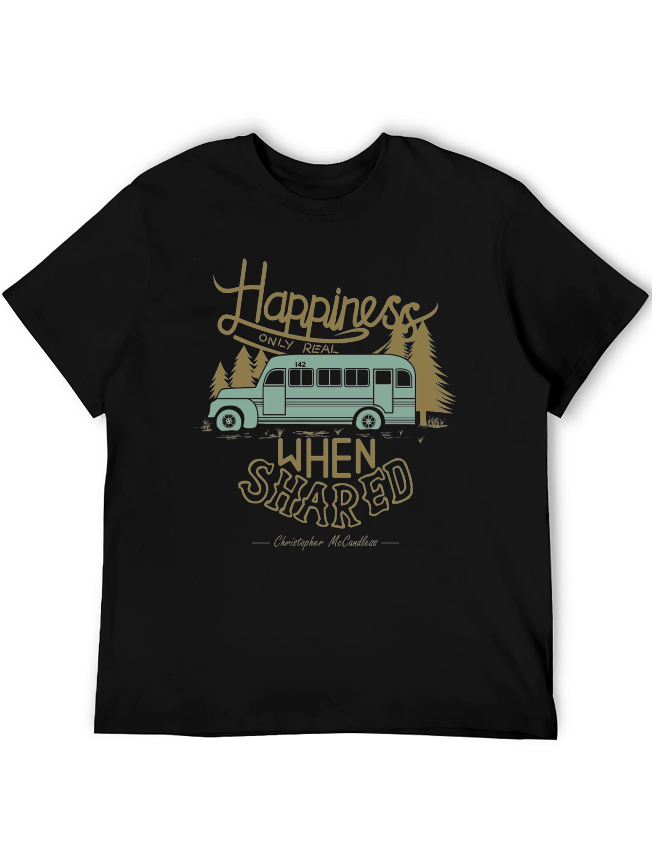 Happiness Shared Tee - Travel Adventure Graphic T-Shirt