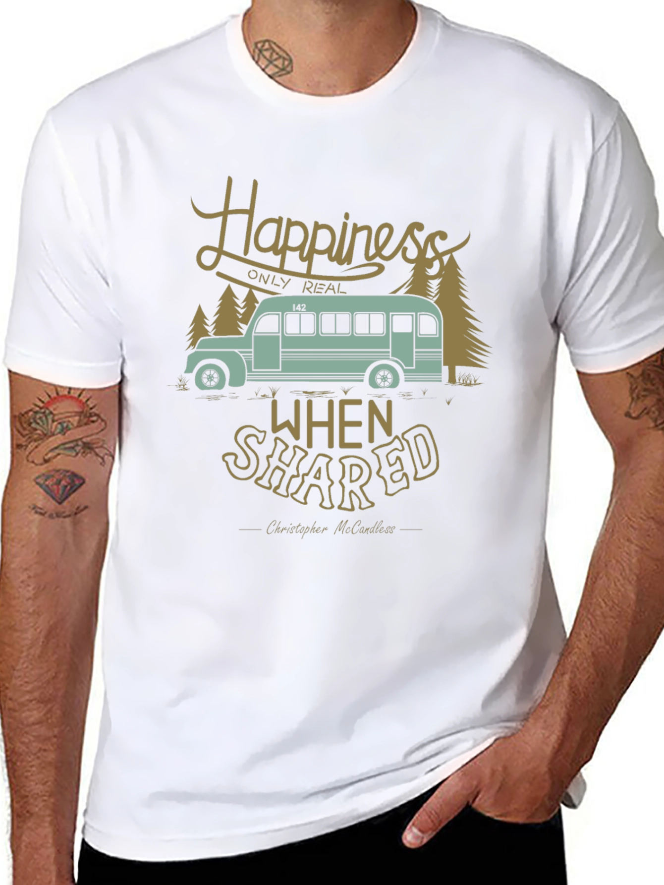 Happiness Shared Tee - Travel Adventure Graphic T-Shirt