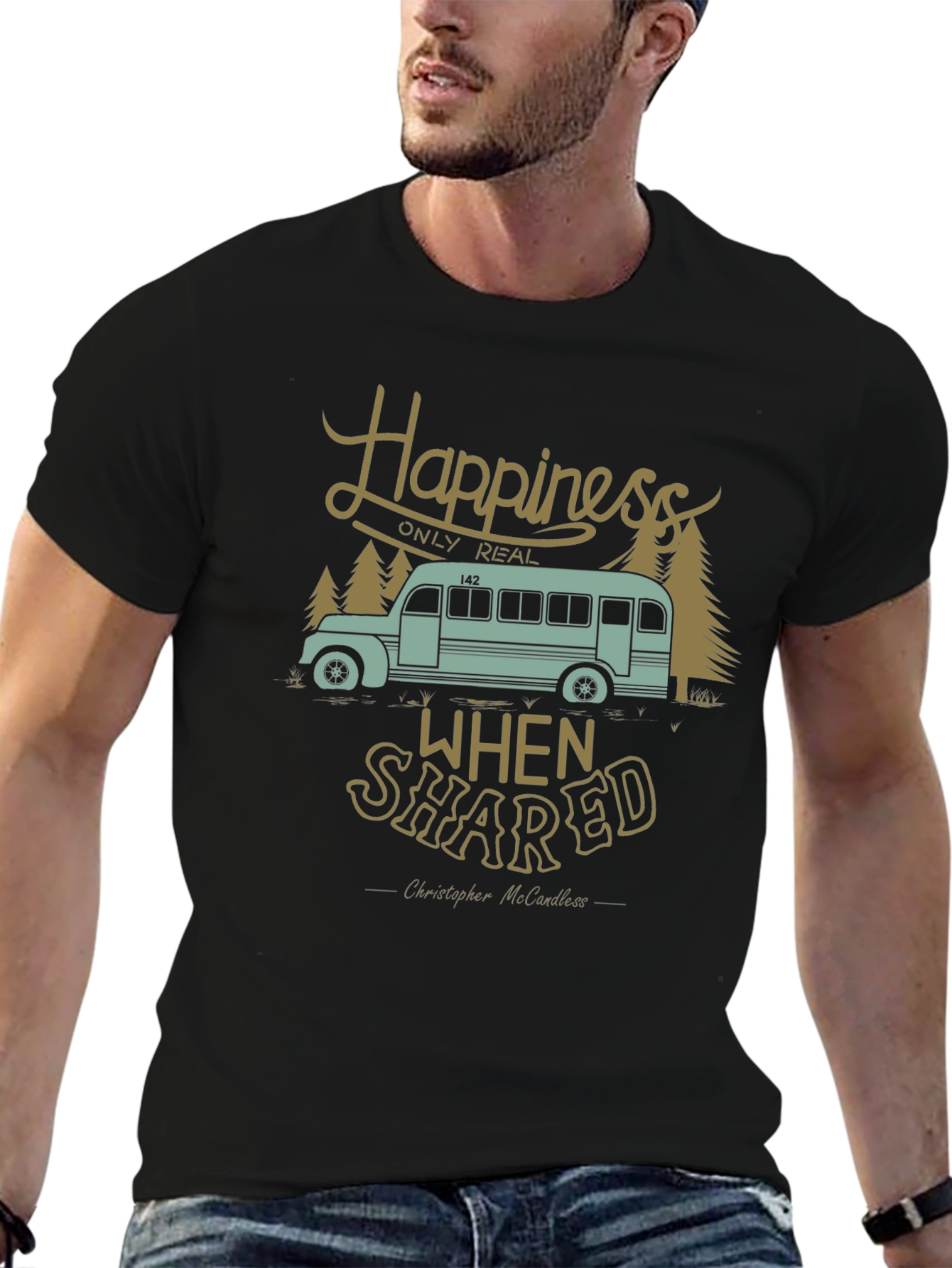 Happiness Shared Tee - Travel Adventure Graphic T-Shirt